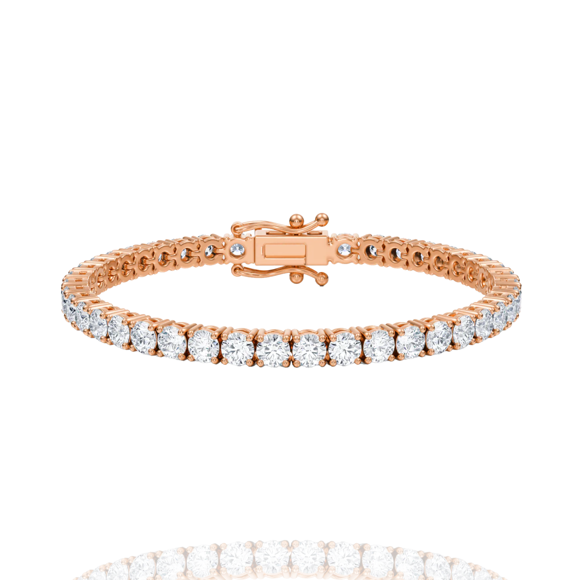 0.20 pointer classic round lab grown solitaire tennis bracelet