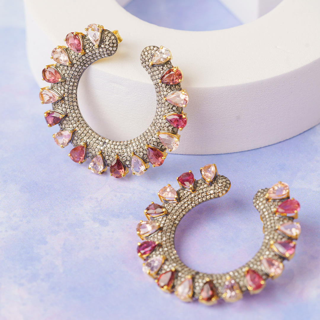 Mirage Tourmaline Diamond Earrings