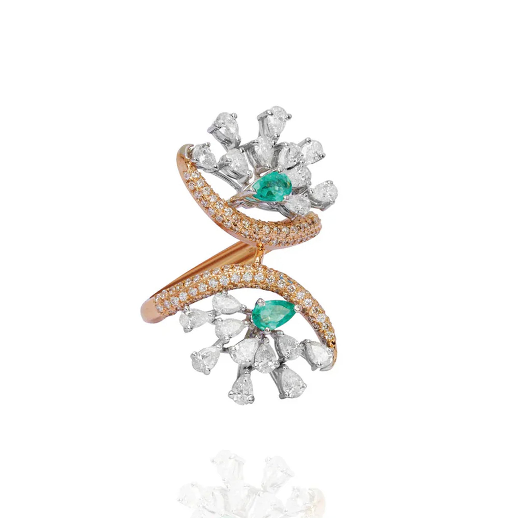 Altair diamond emerald Ring