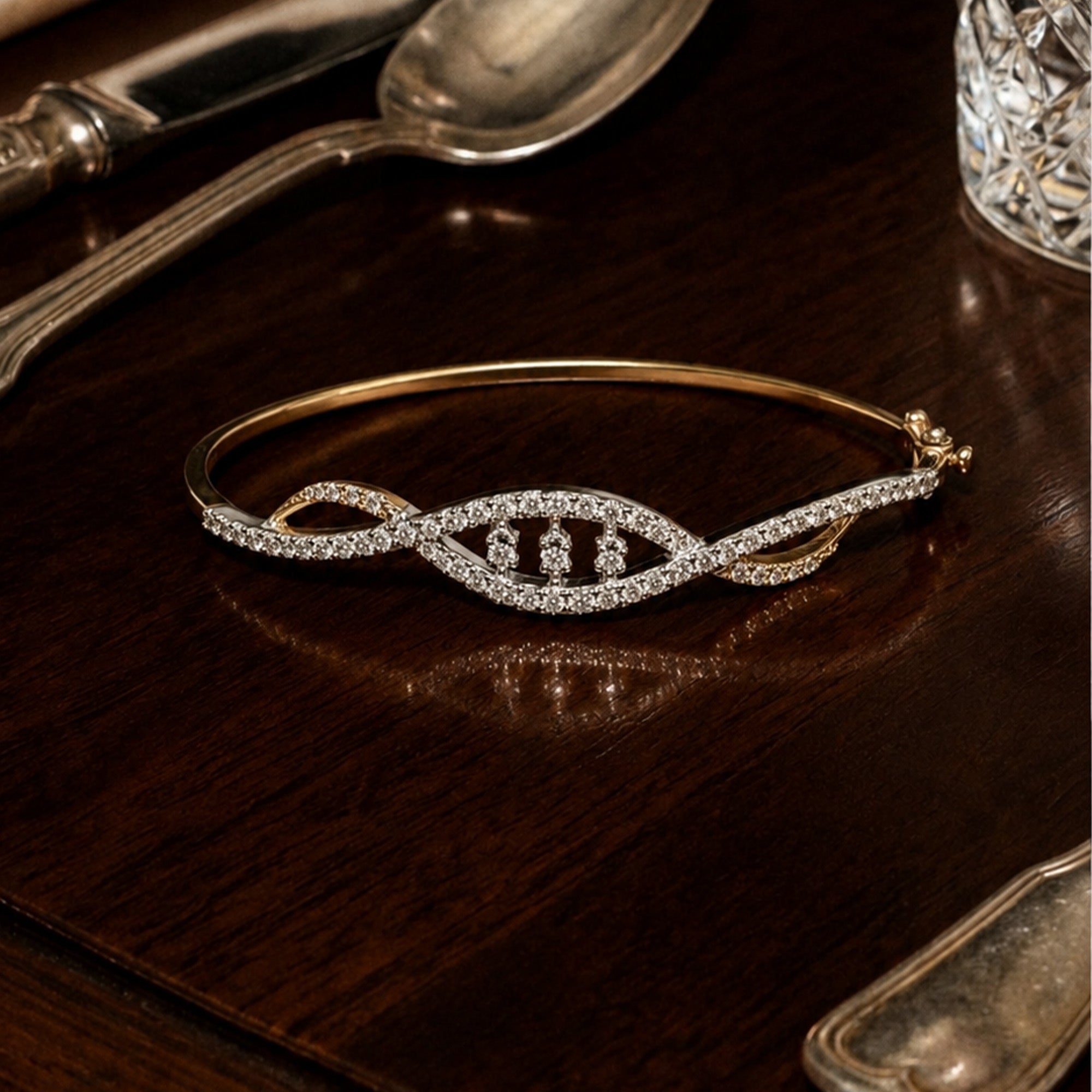 Infinity Diamond Bangle
