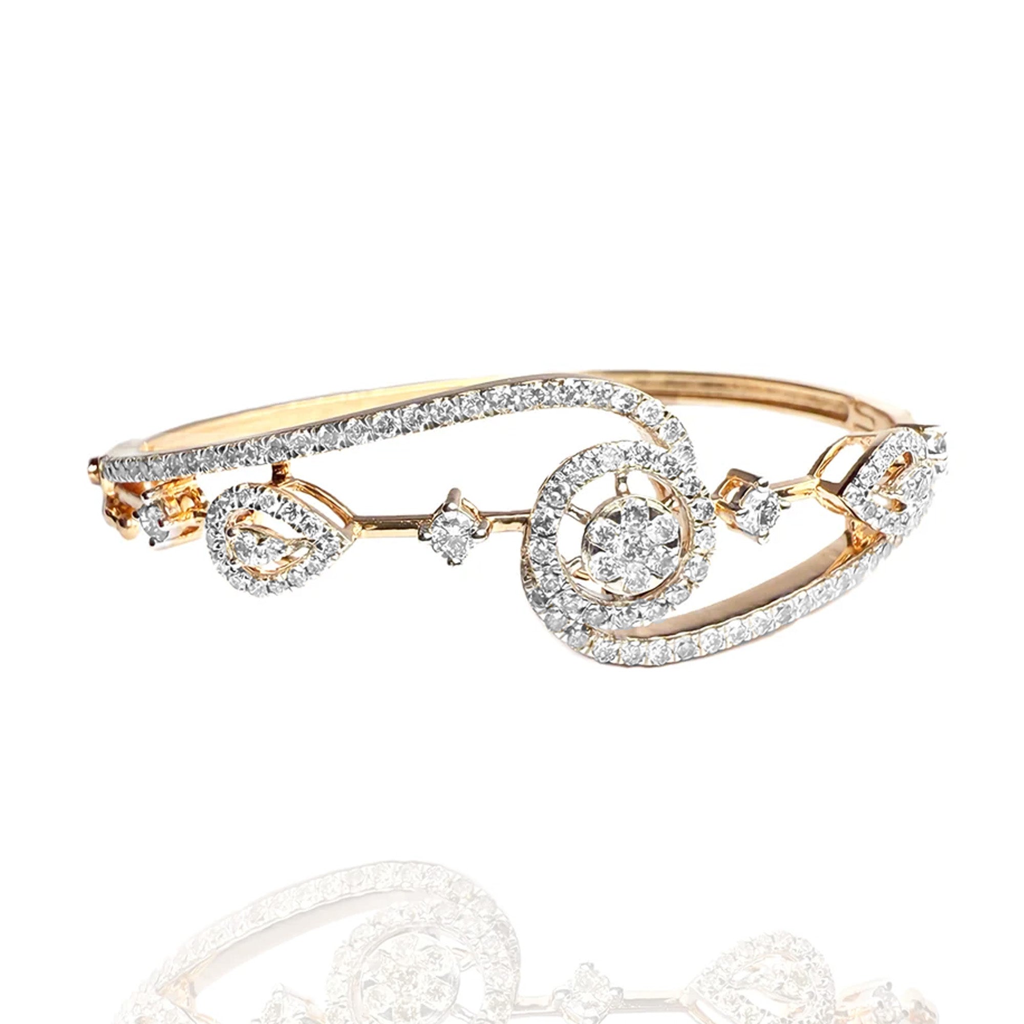 Orbital Diamond Bangle