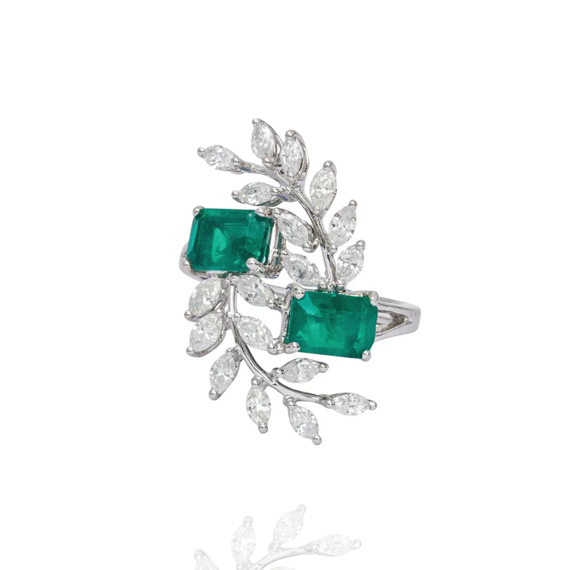 Elowen diamond emerald Ring