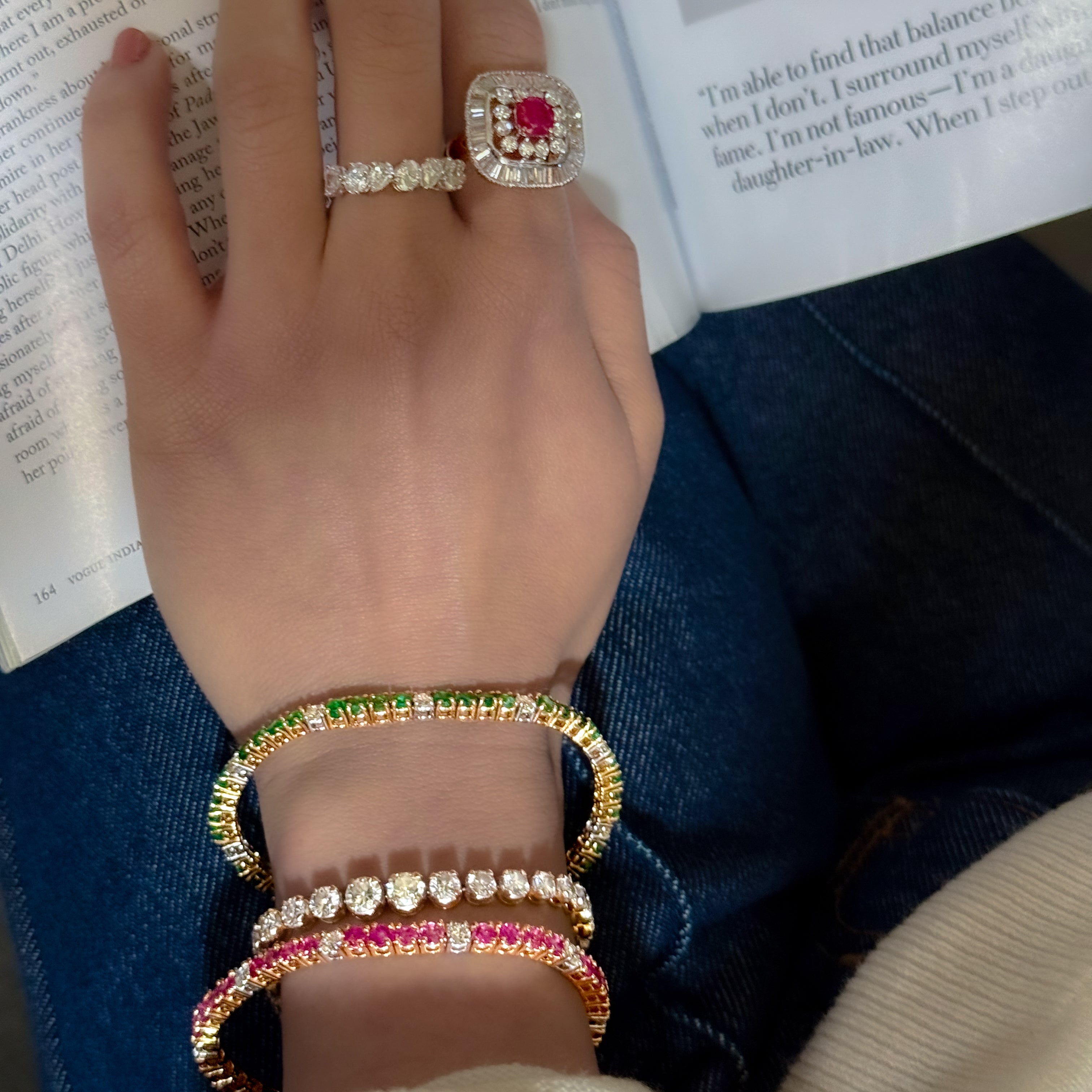 Celine diamond ruby Ring