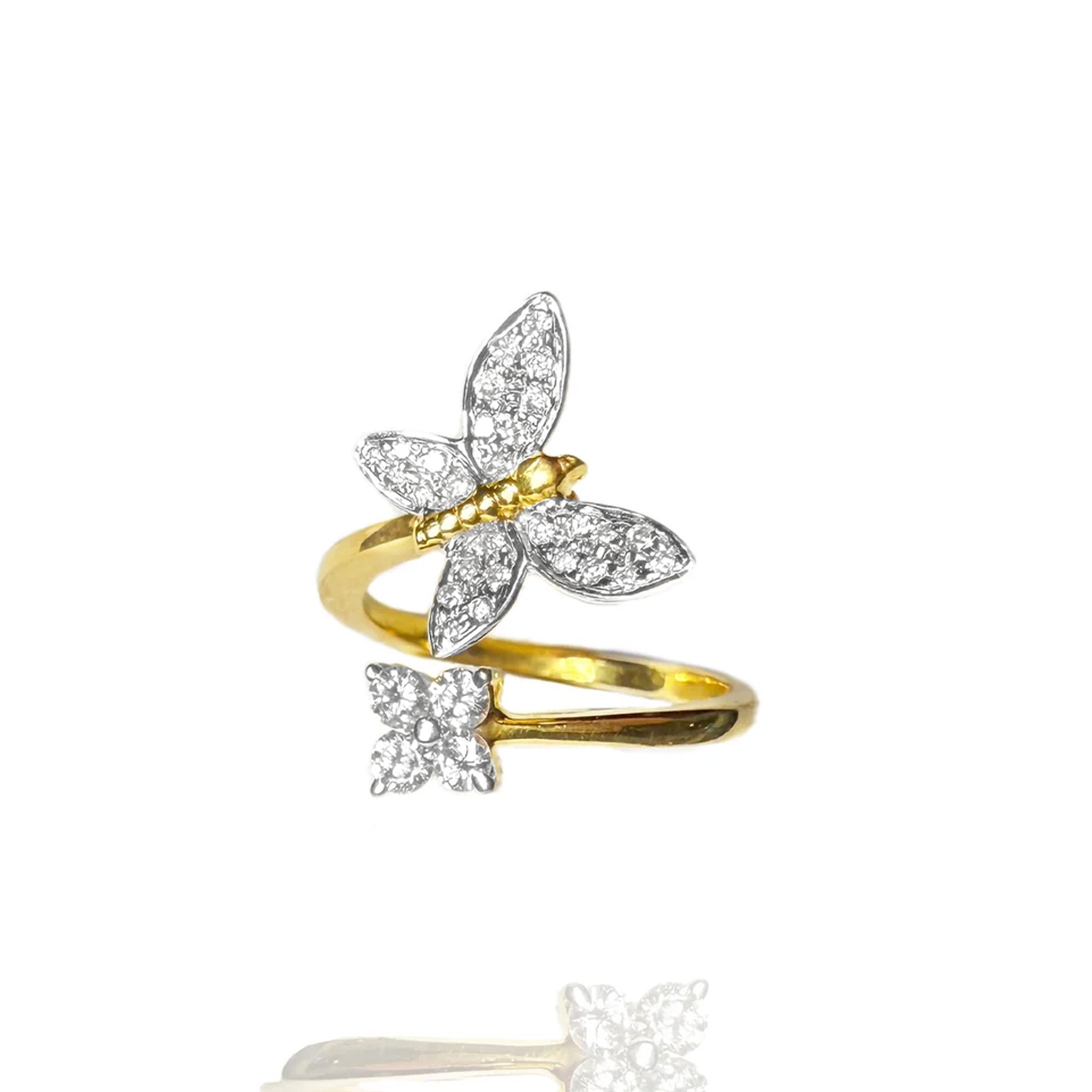 Mini Butterfly Diamond Ring