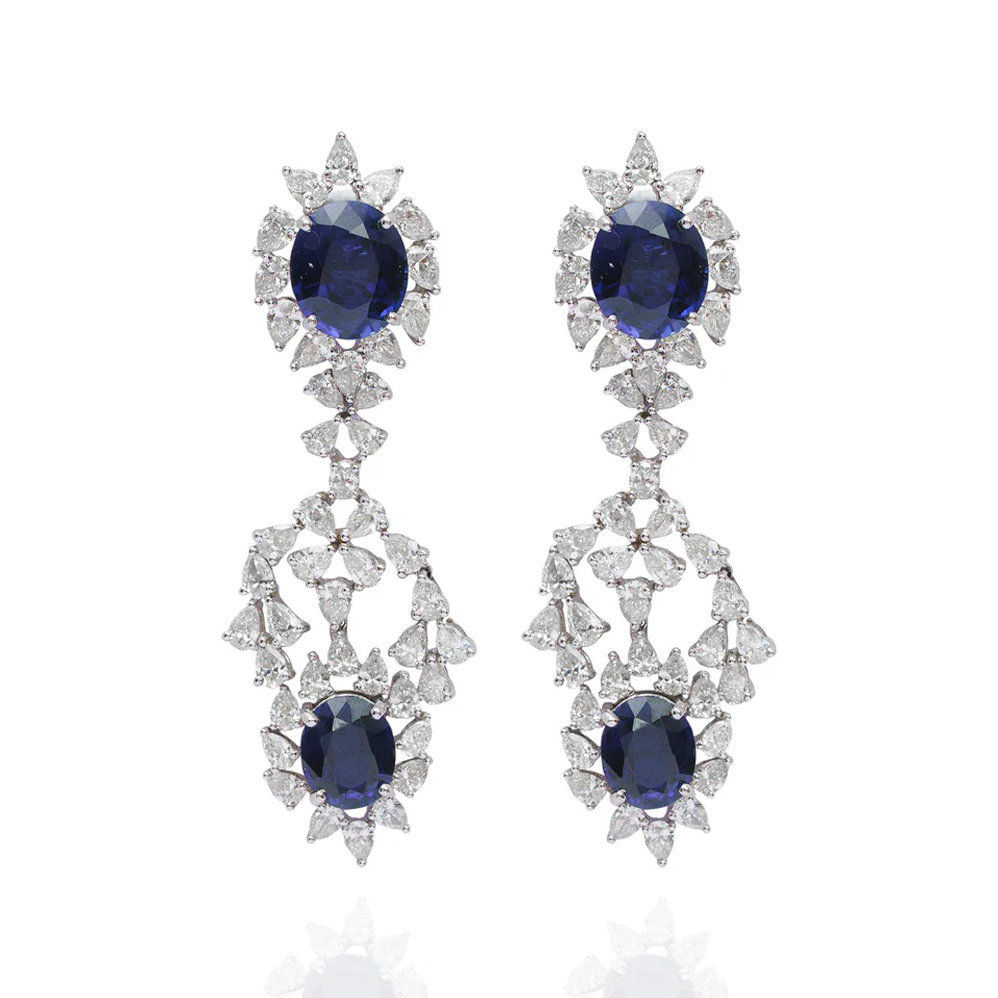 Azure Royale Diamond Sapphire Earrings