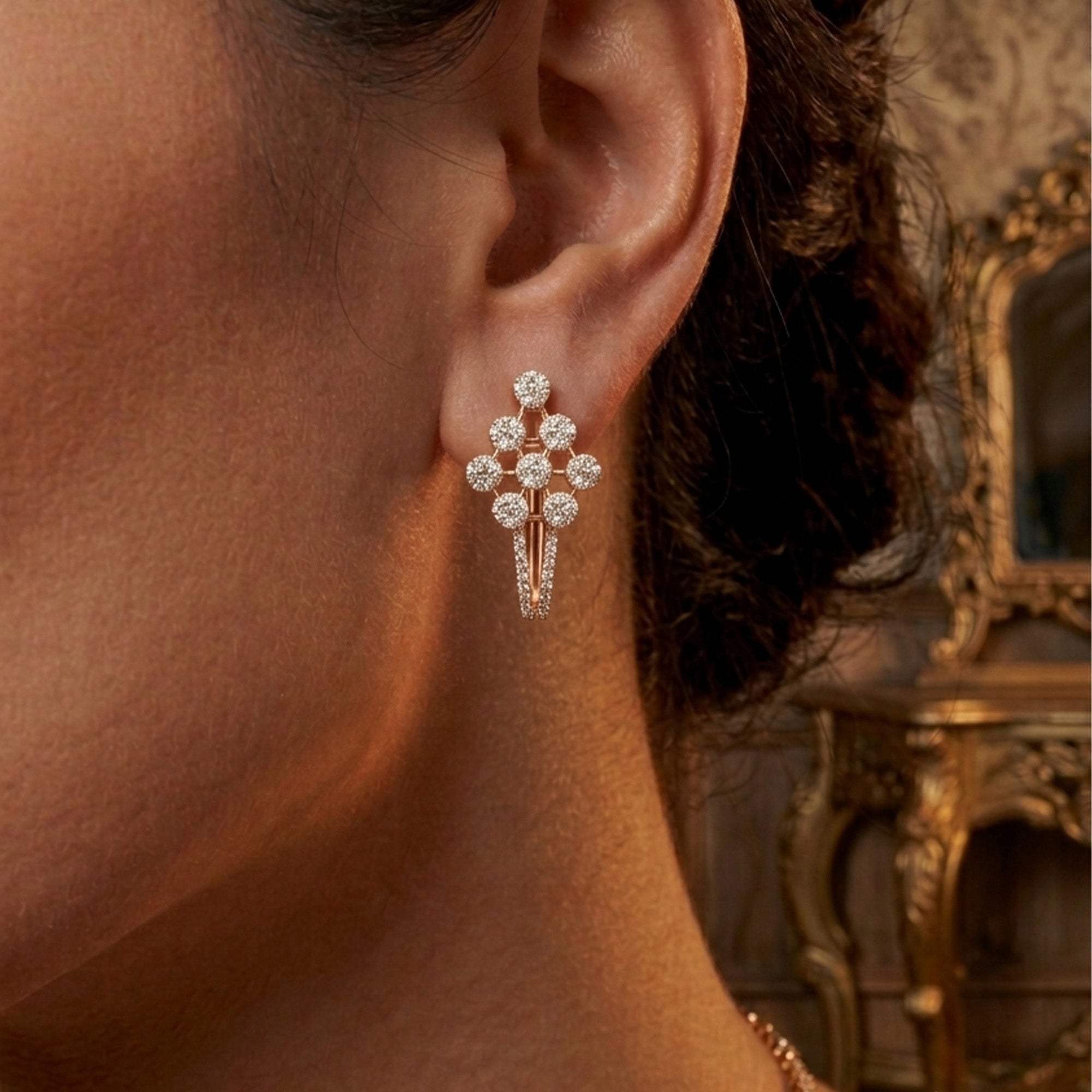 Lunara Detachable Diamond Earrings