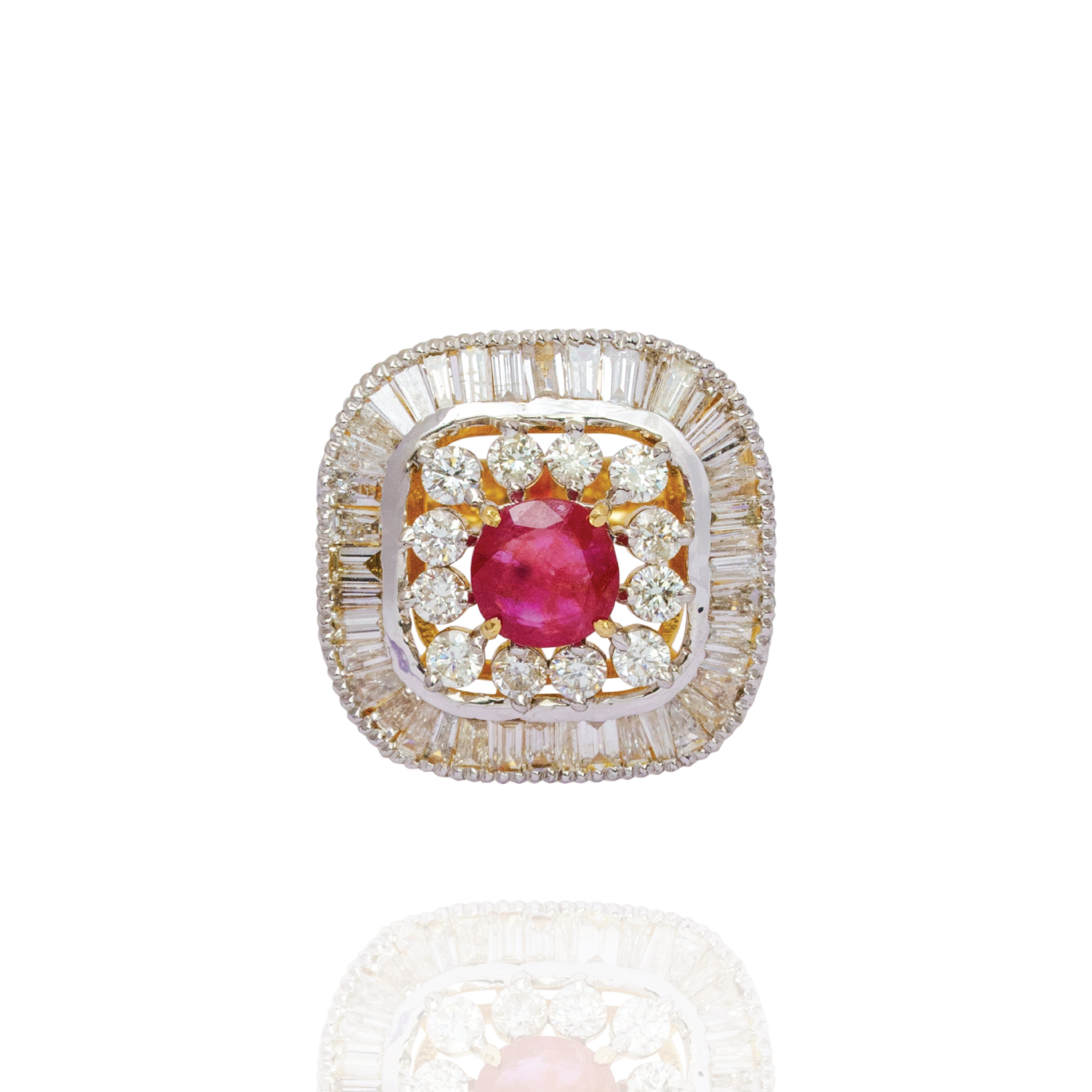 Celine diamond ruby Ring