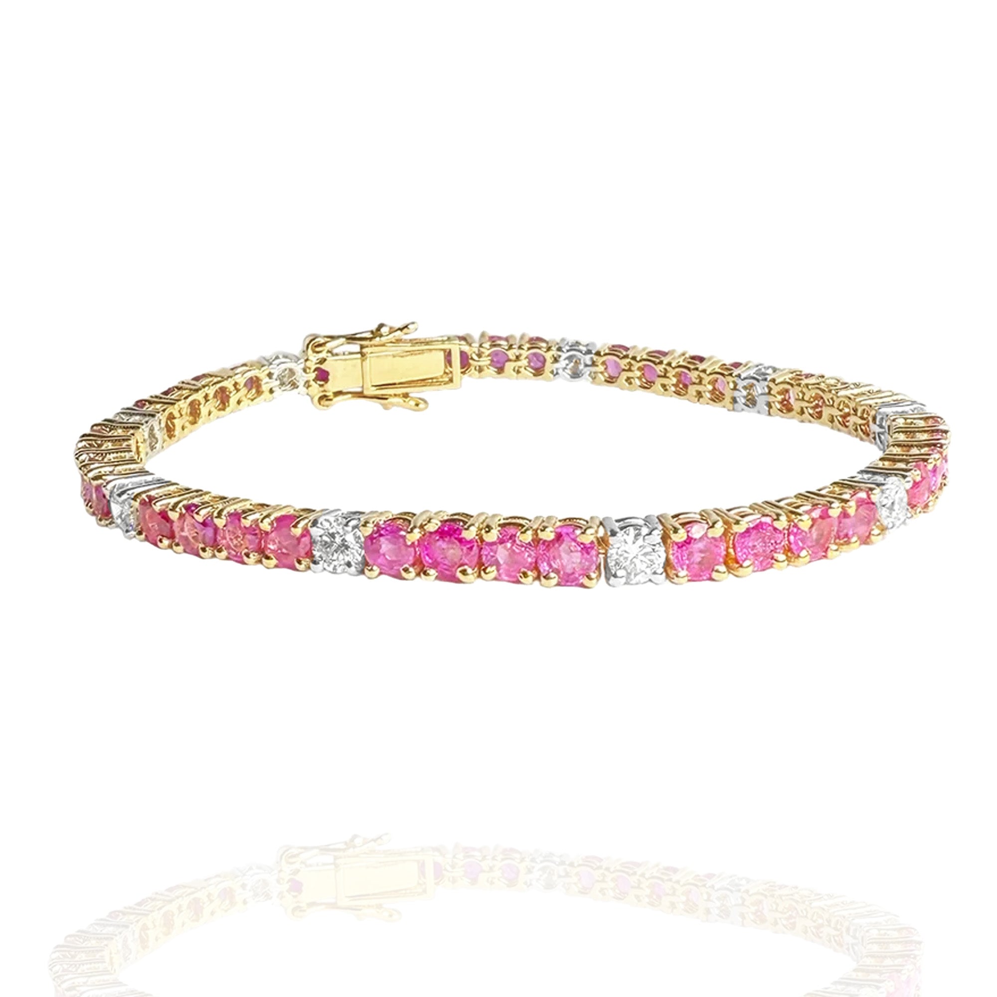 Ruvia Diamond Ruby Tennis Bracelet