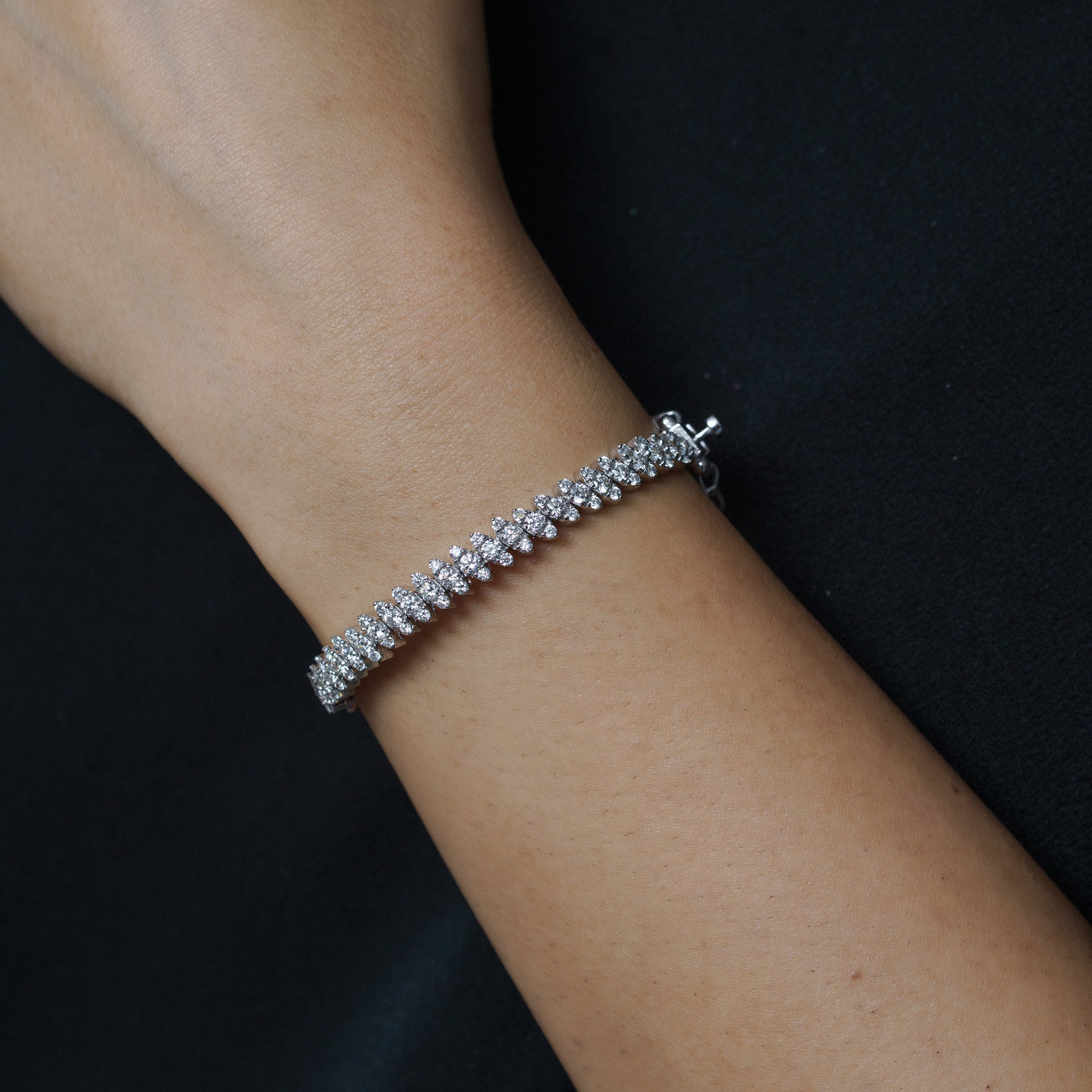 Caroline Pressure Diamond Bracelet