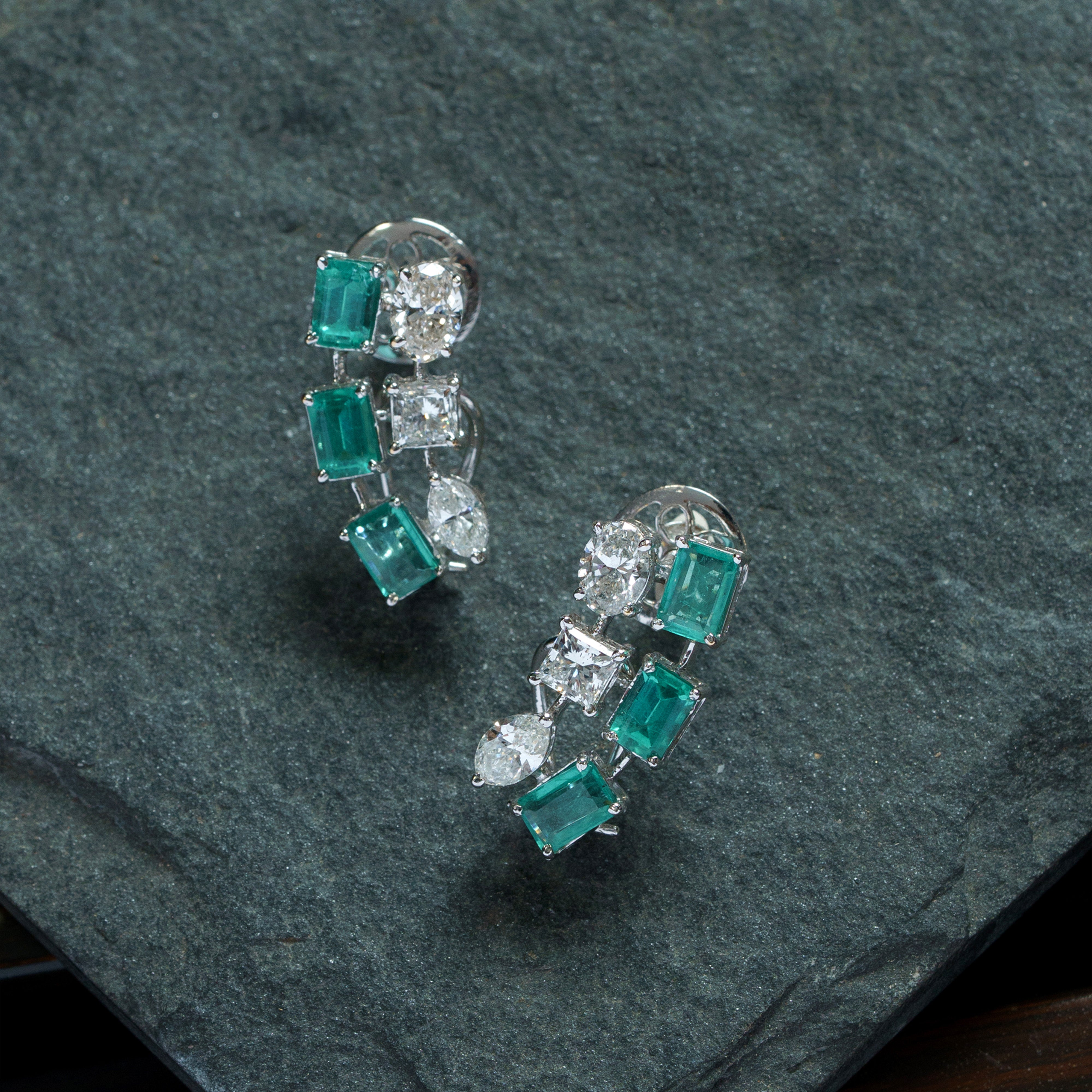 Zoya Diamond Emerald earrings