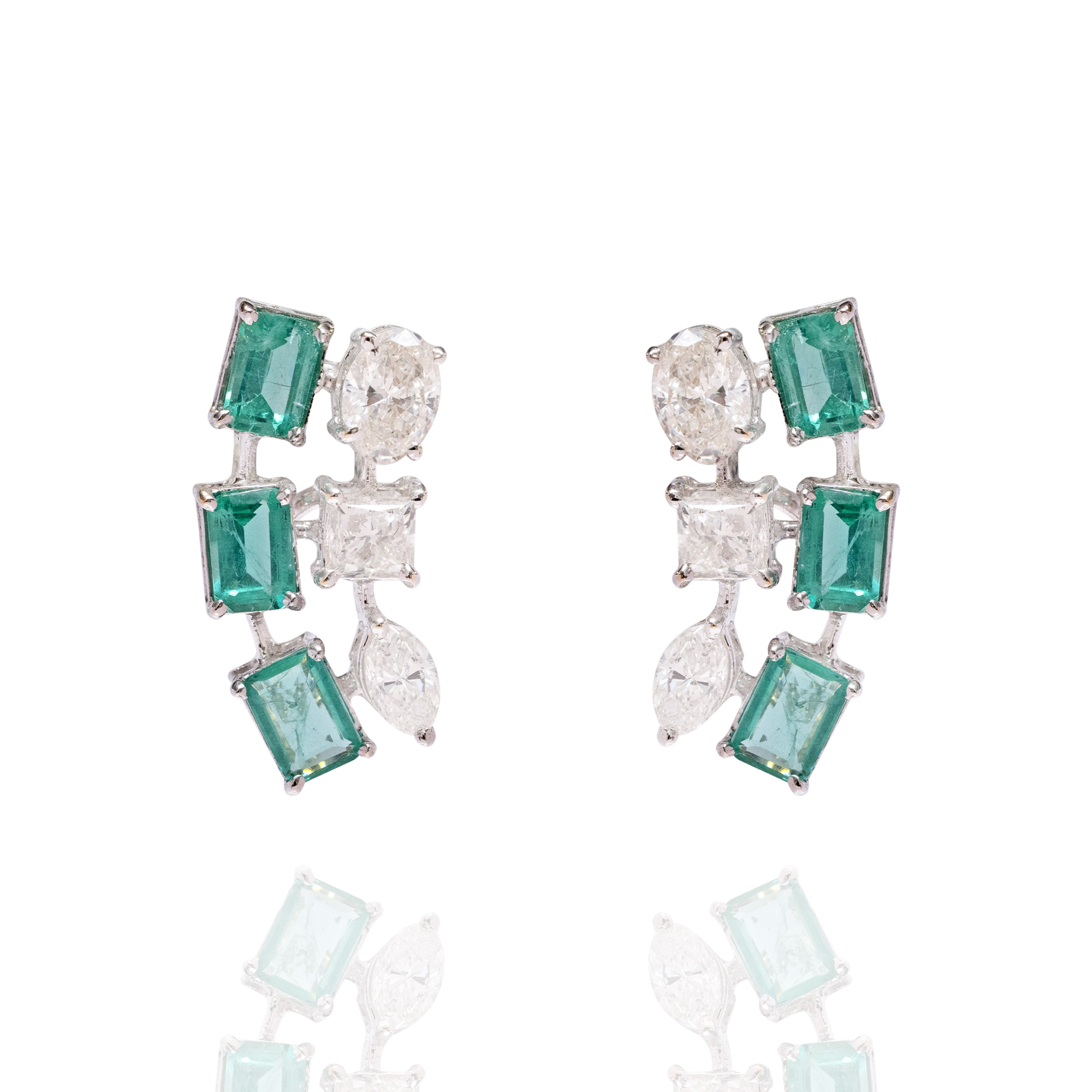 Zoya Diamond Emerald earrings