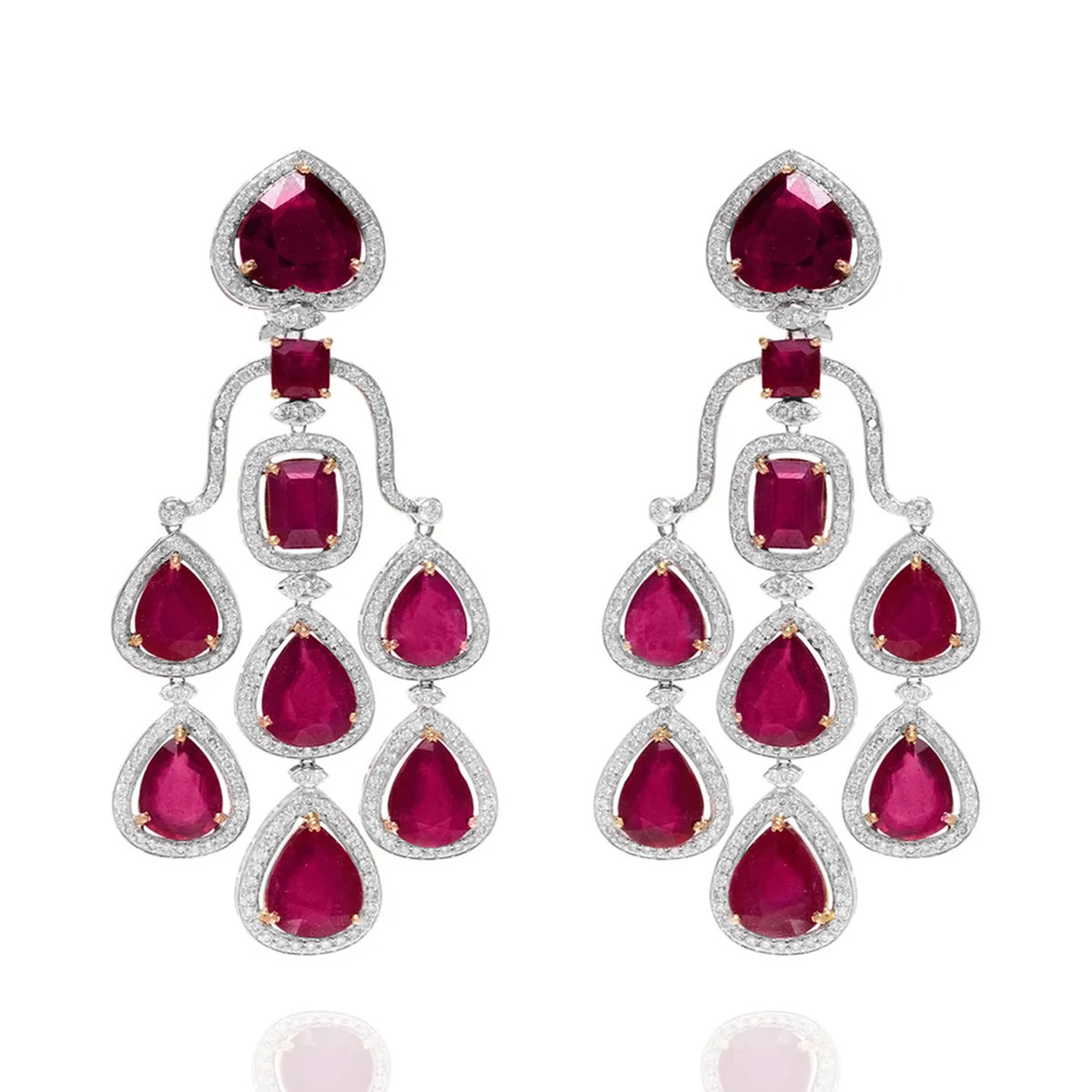 Rubina Diamond Ruby Earrings