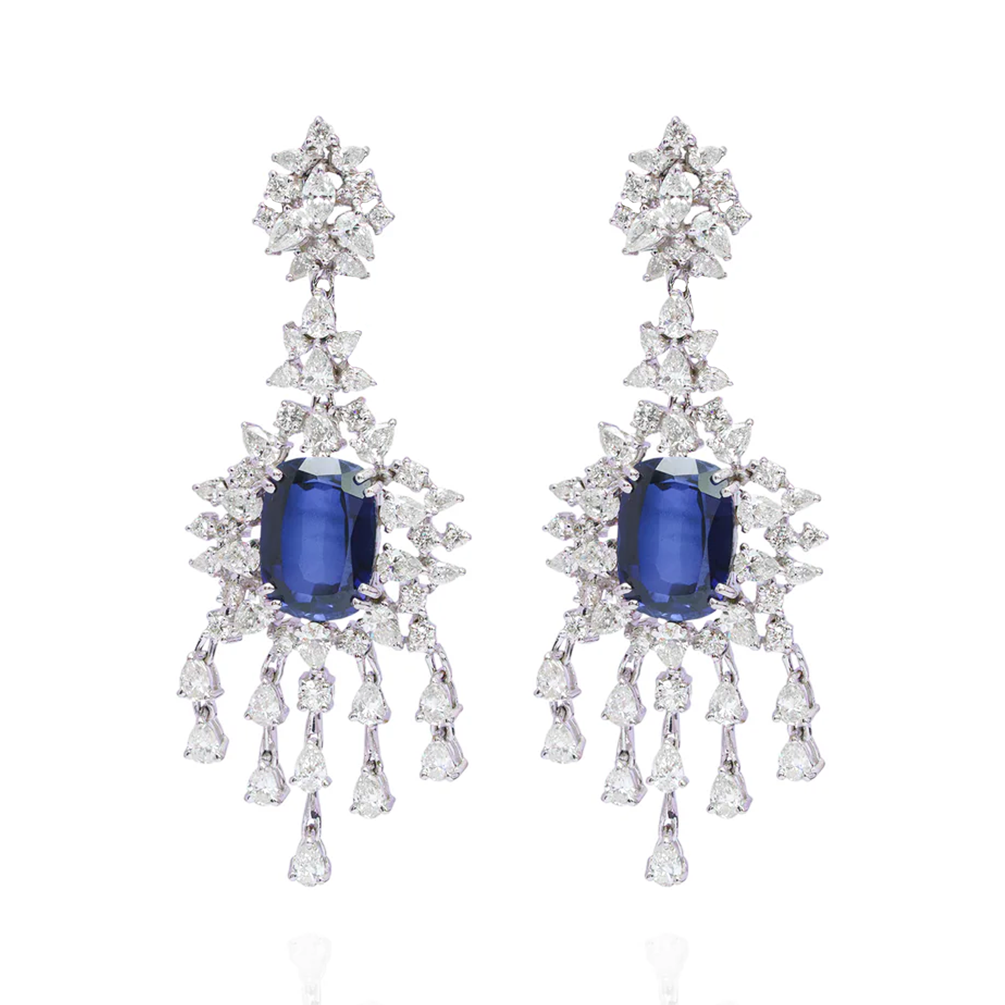 Nocturne Glow Diamond Sapphire Earrings