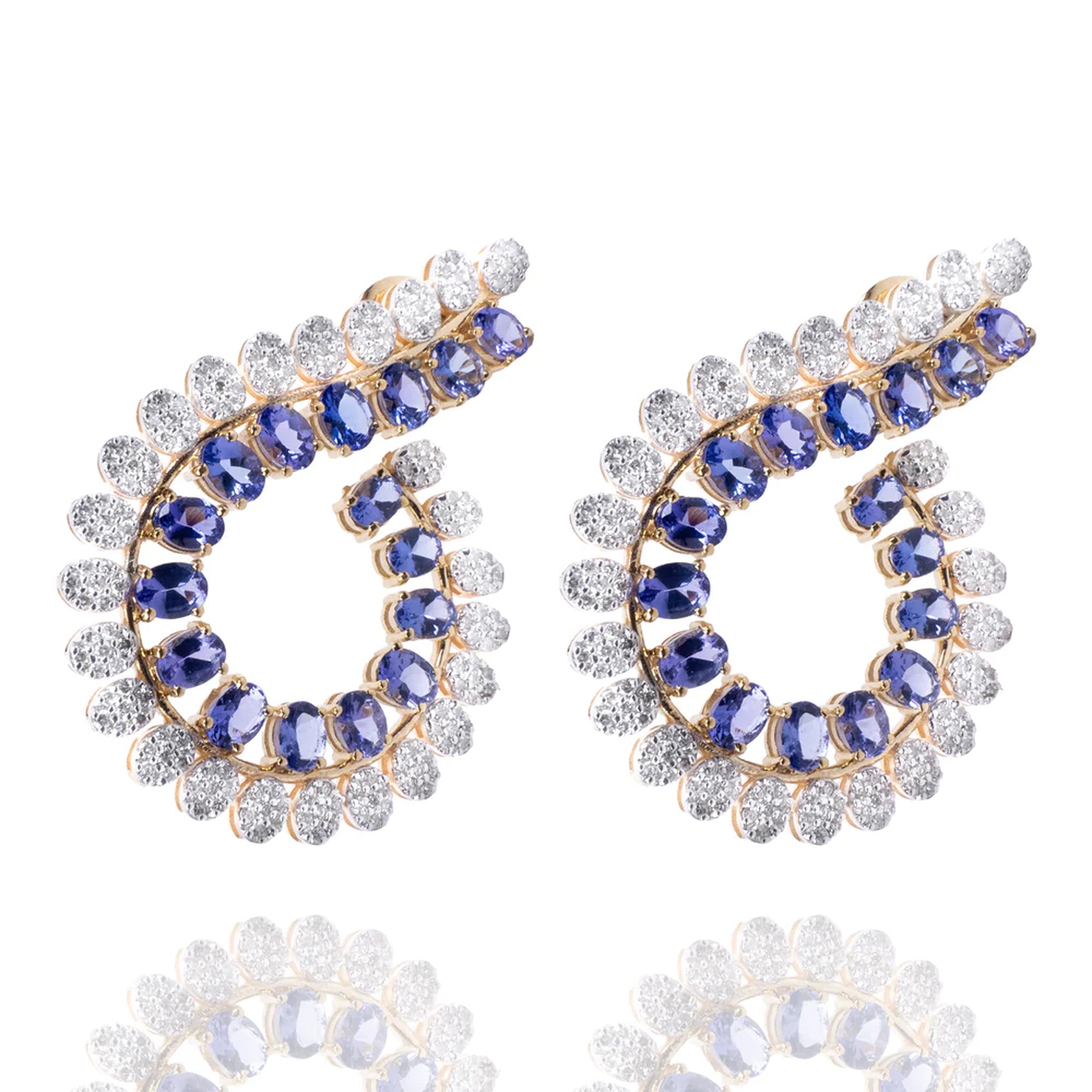 Zemira diamond tanzanite Earrings