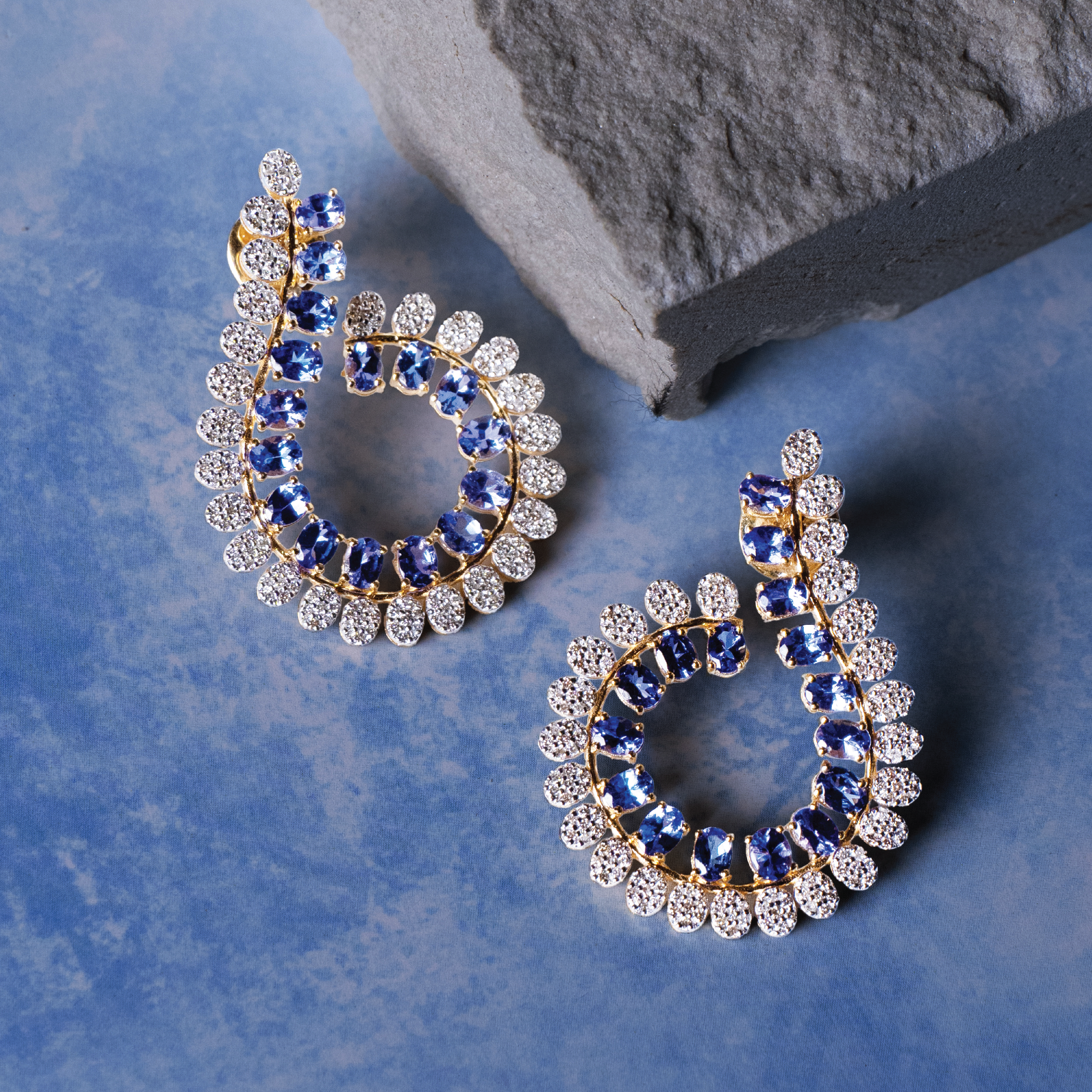 Zemira diamond tanzanite Earrings