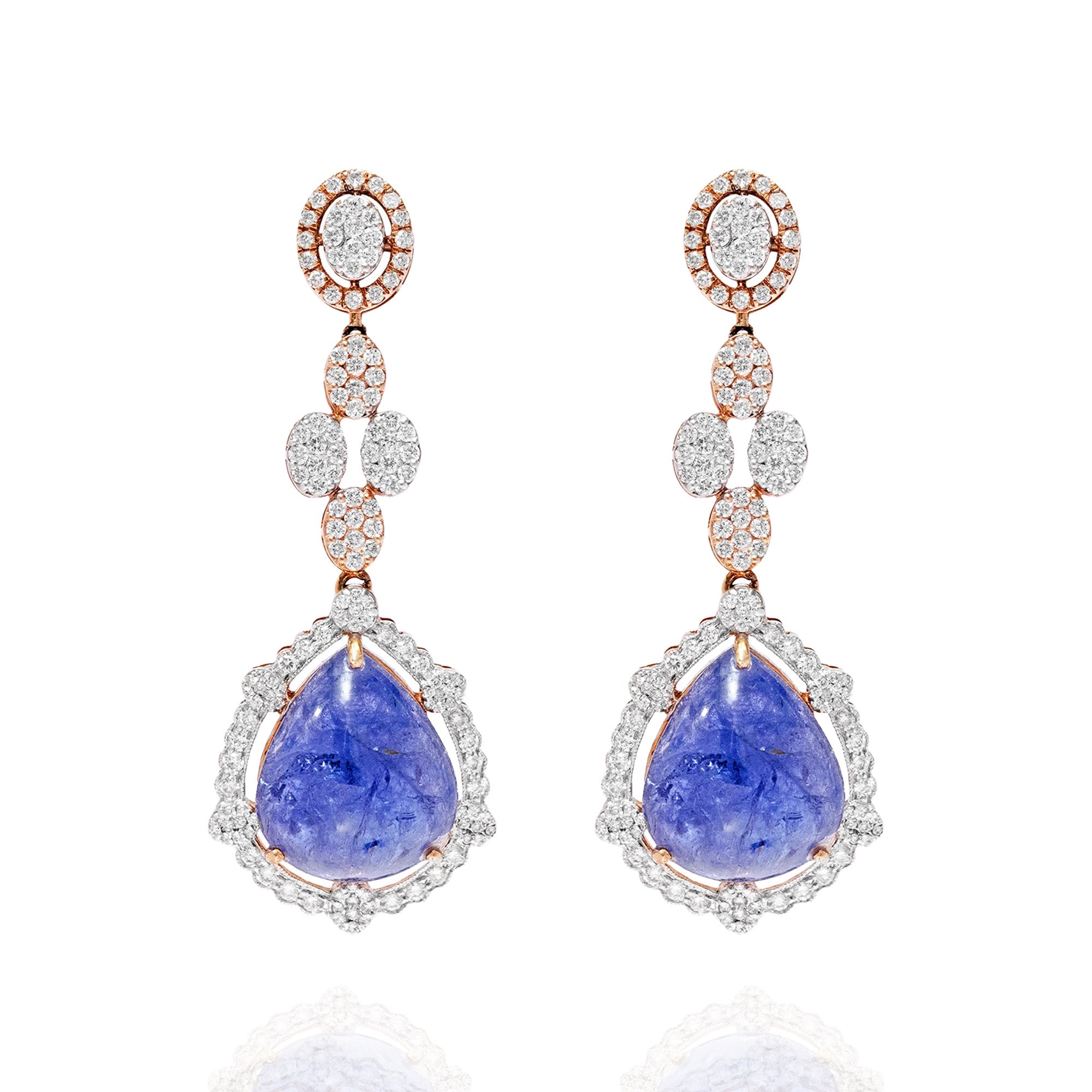 Stellaria Diamond Tanzanite Earrings