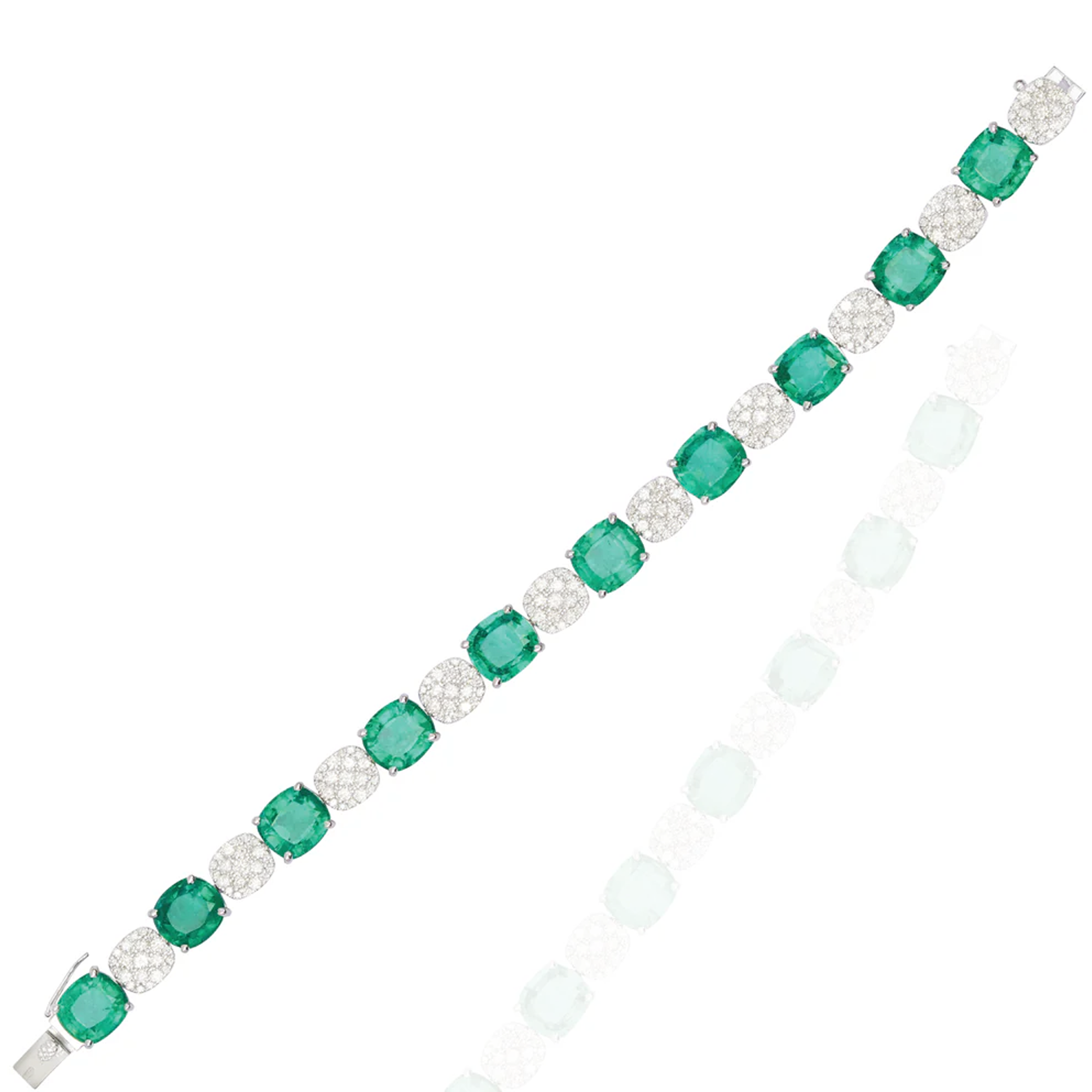 Laurel Diamond Emerald Bracelet