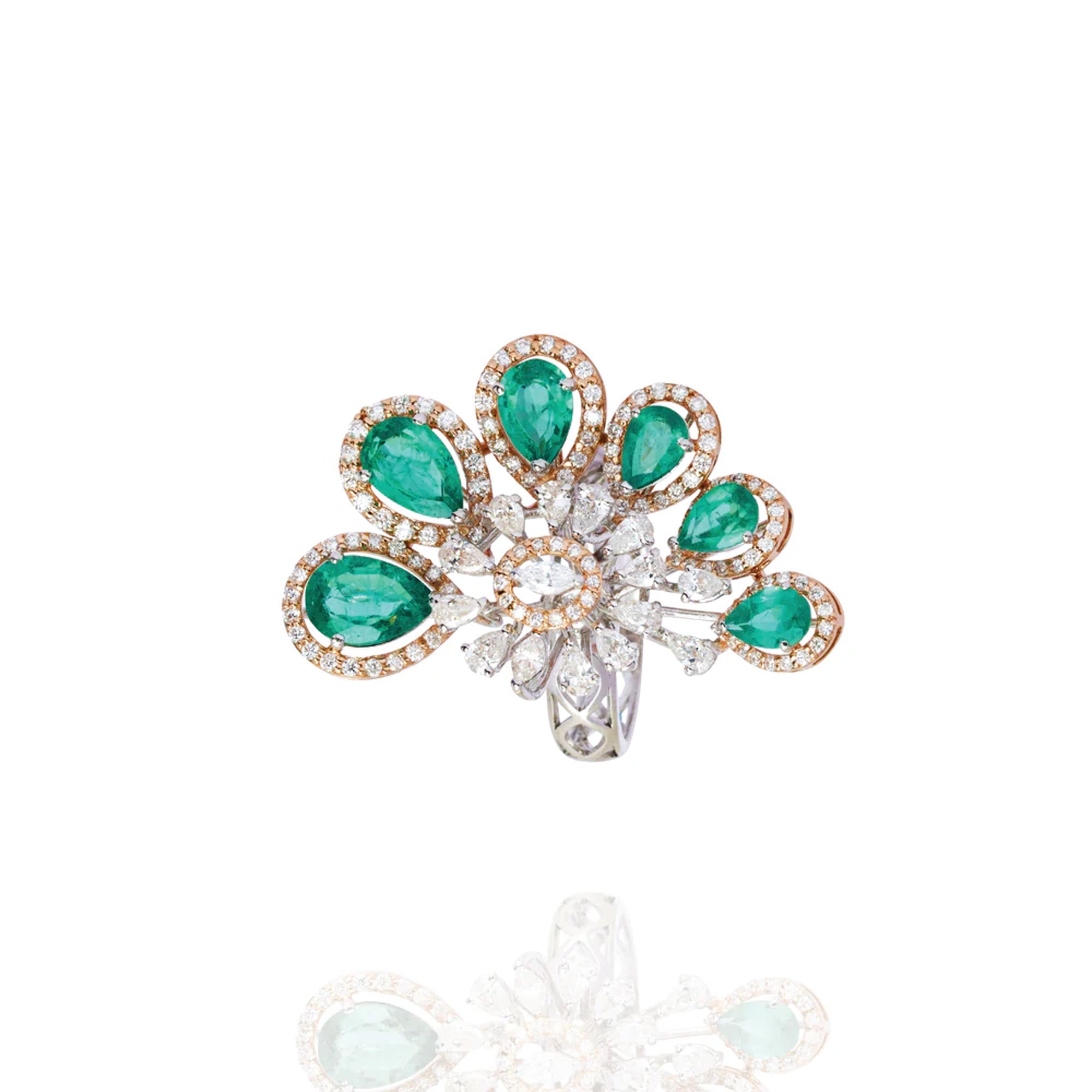 Zariah diamond emerald Ring