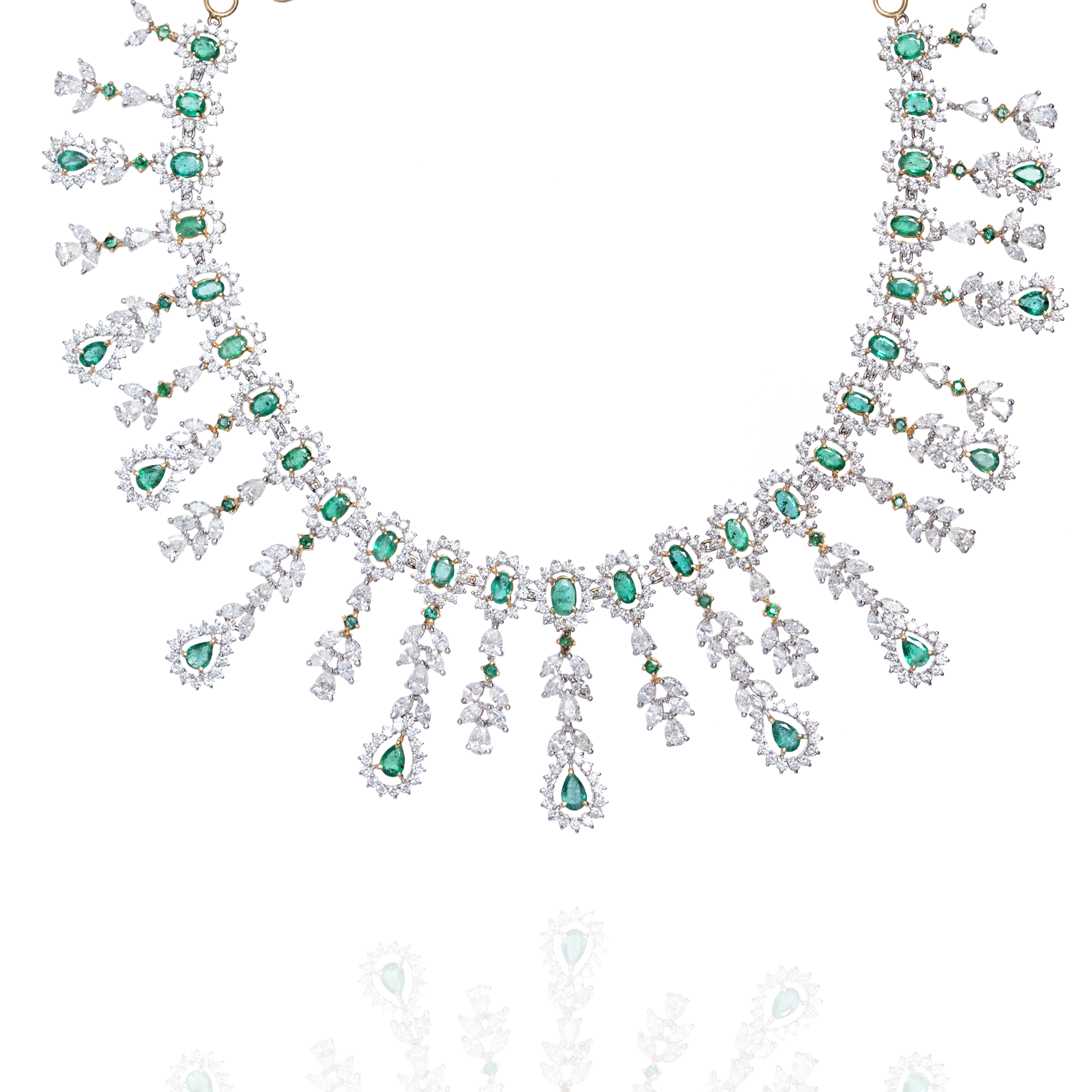 Imperial Diamond Emerald Necklace