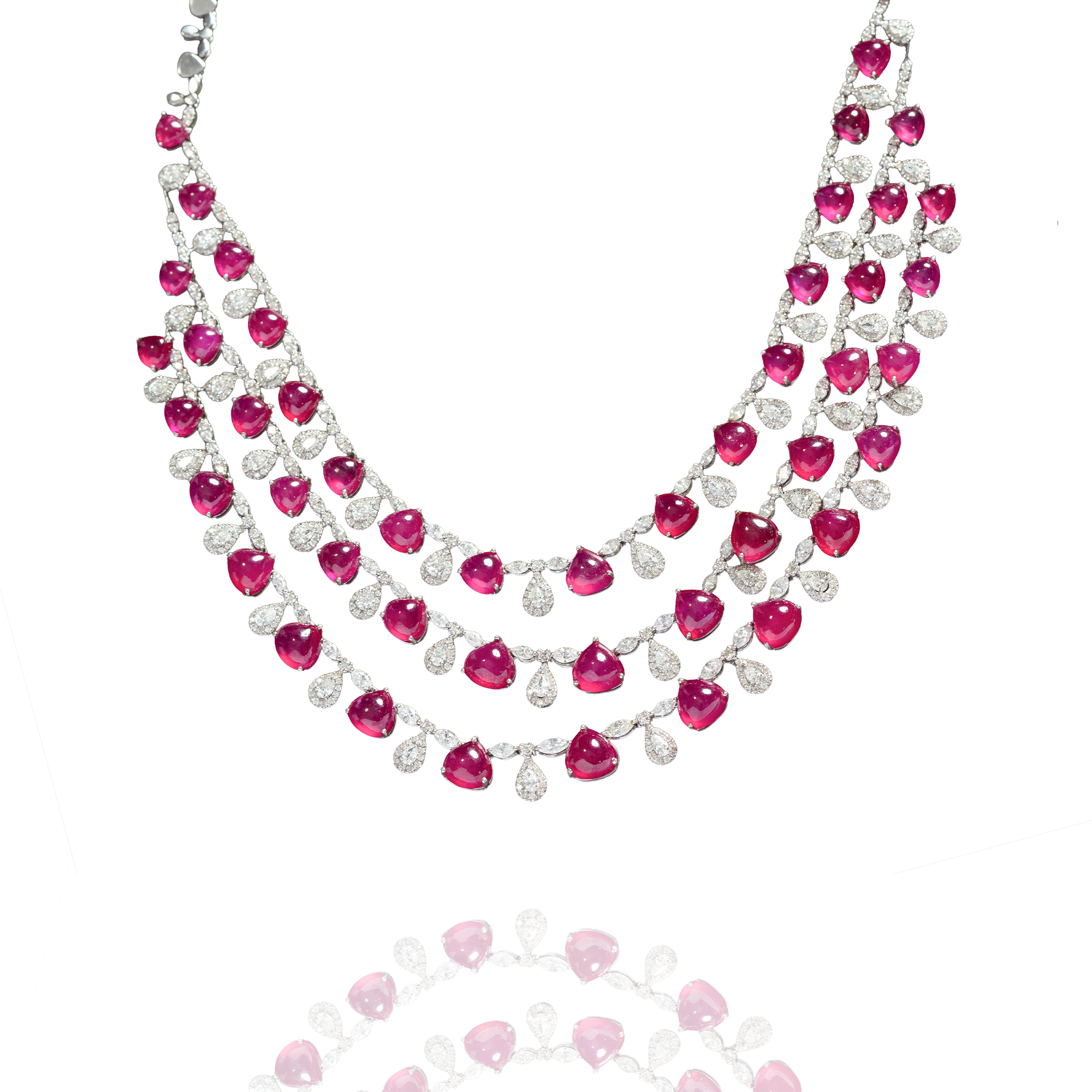 Ariel Diamond Ruby Necklace