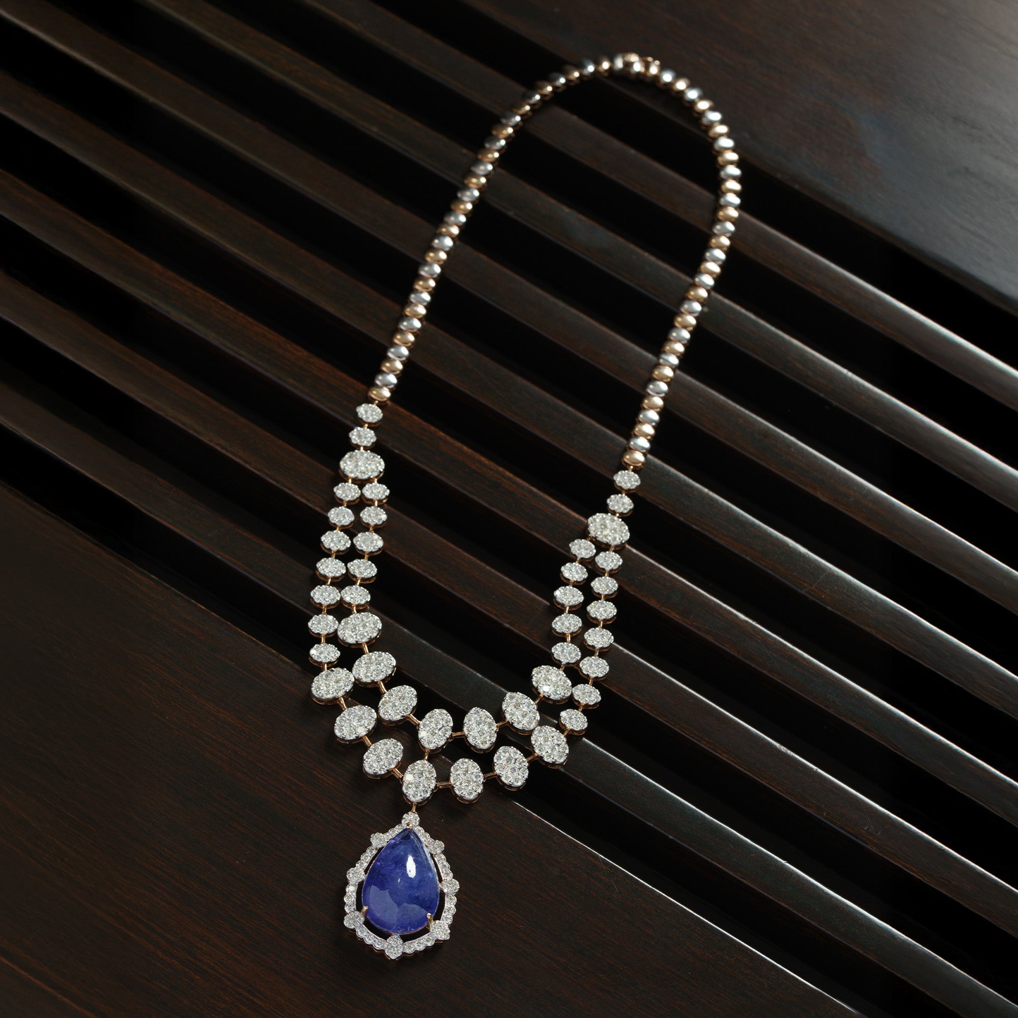 Stellaria Diamond Tanzanite Necklace