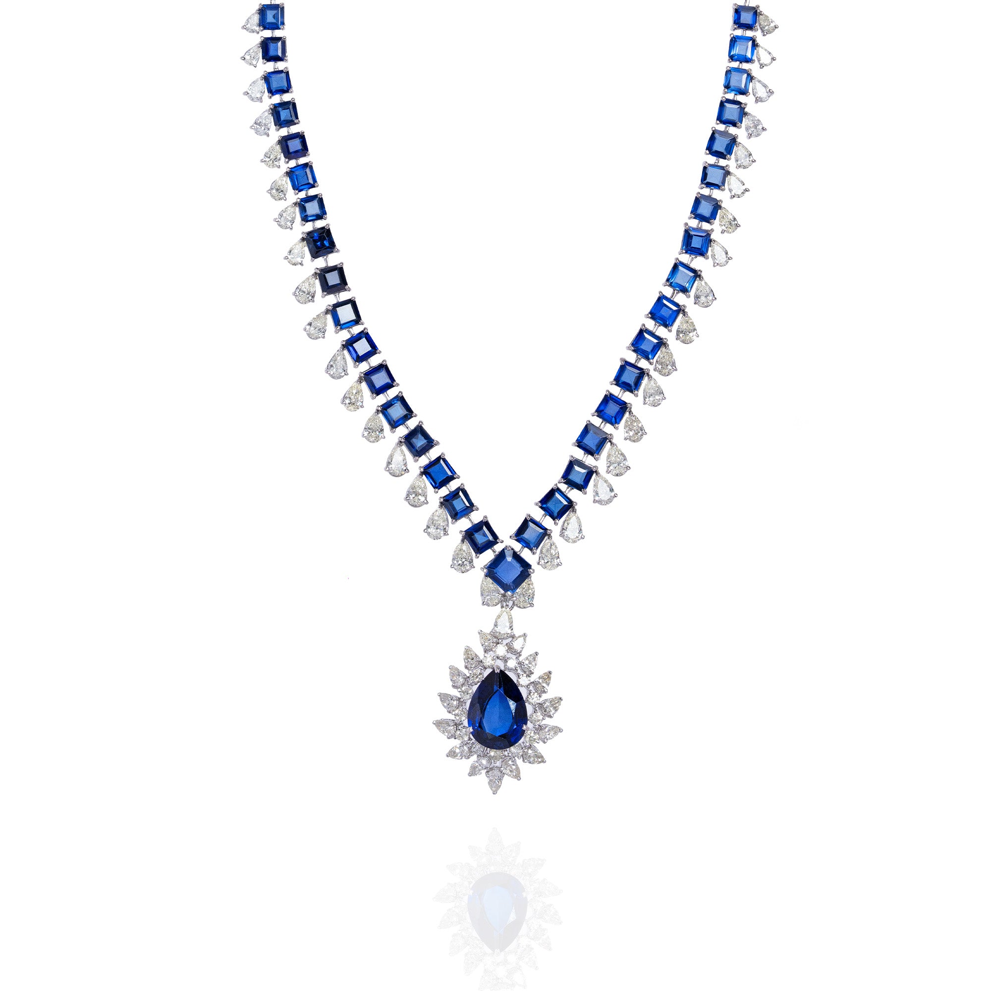 Aethel Diamond Sapphire Necklace