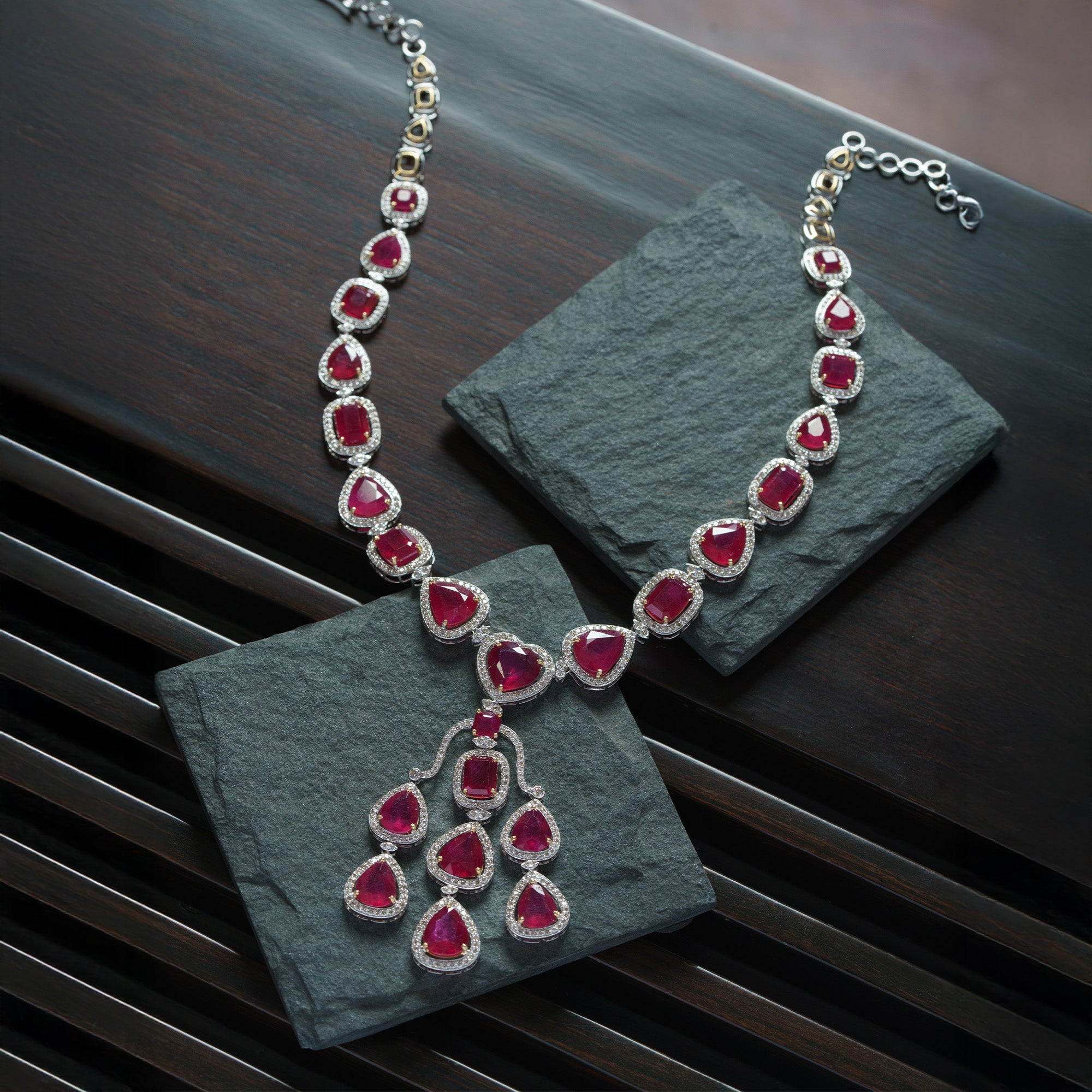 Rubina Diamond Ruby Necklace