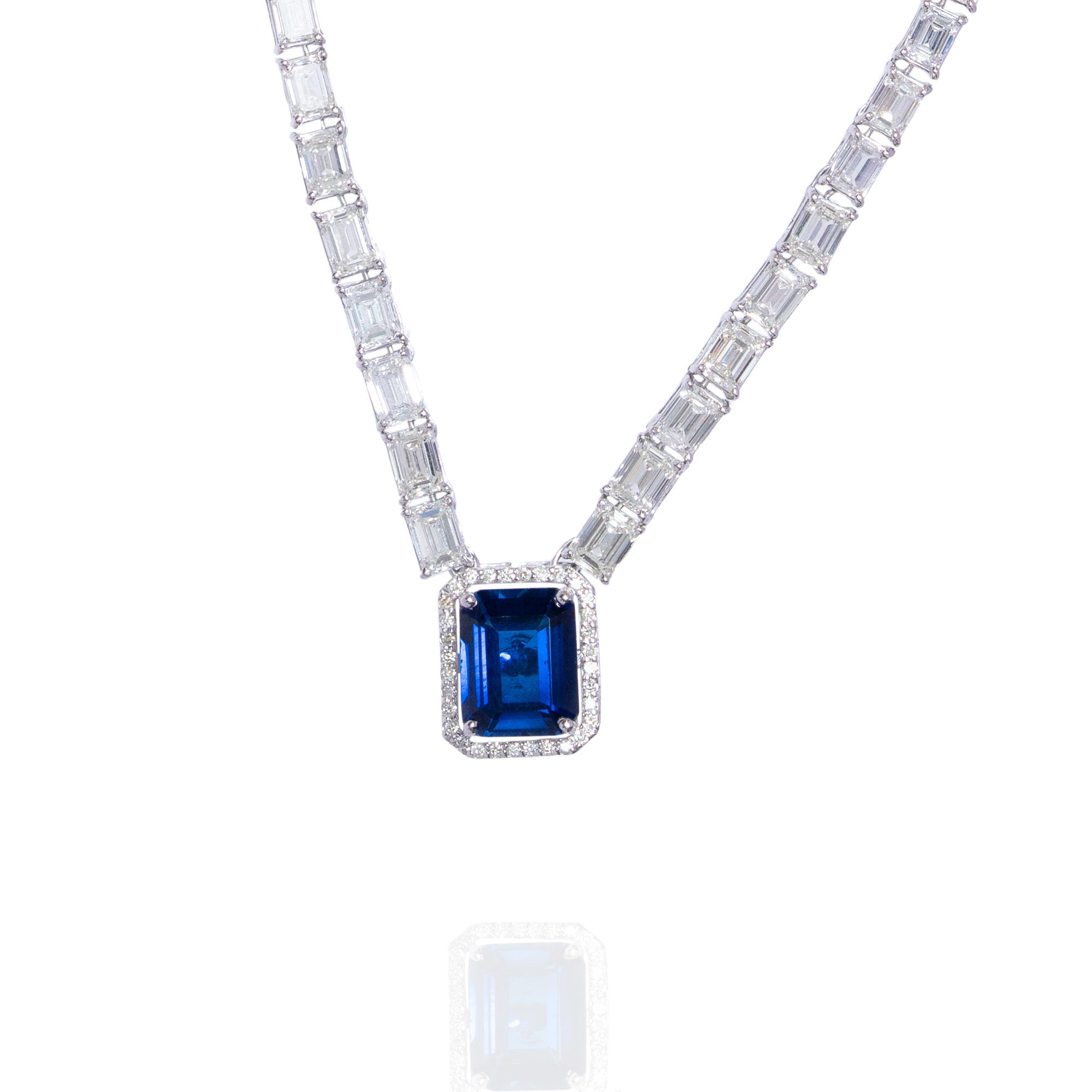 Luminary Diamond Sapphire Necklace