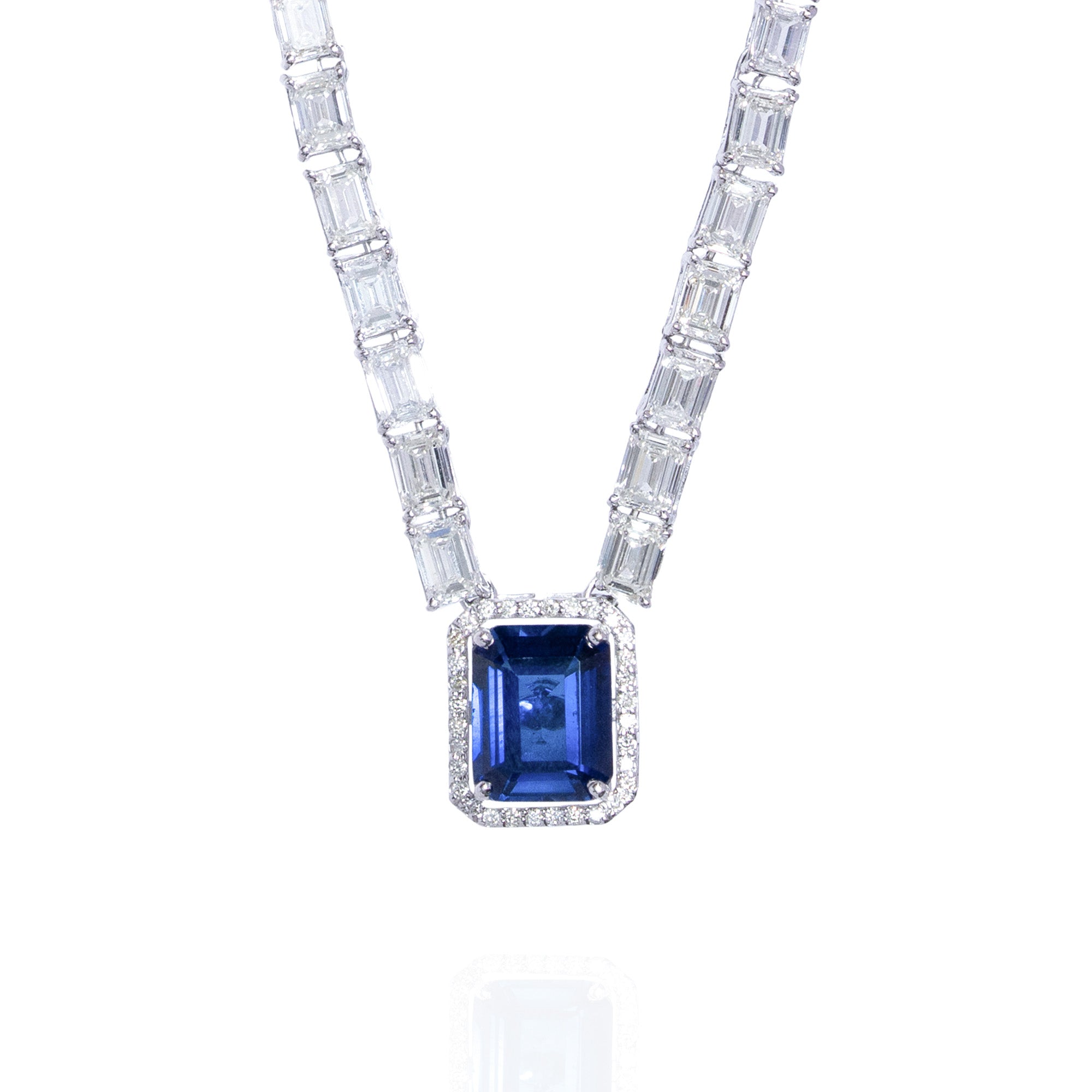 Luminary Diamond Sapphire Necklace