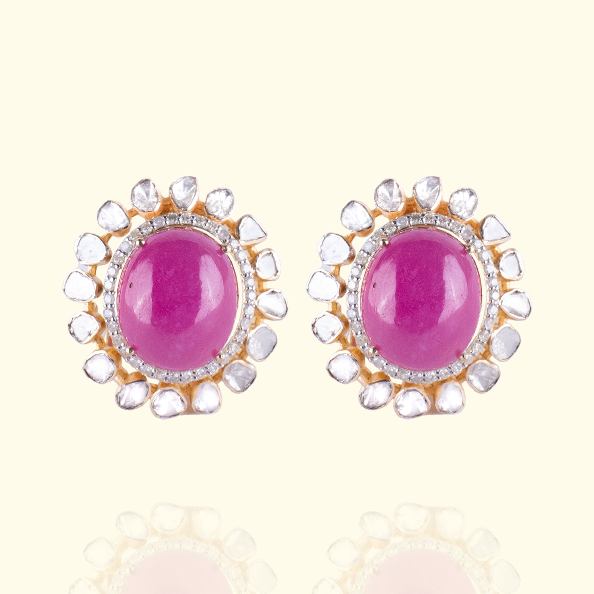 Mohak Polki Ruby Earrings