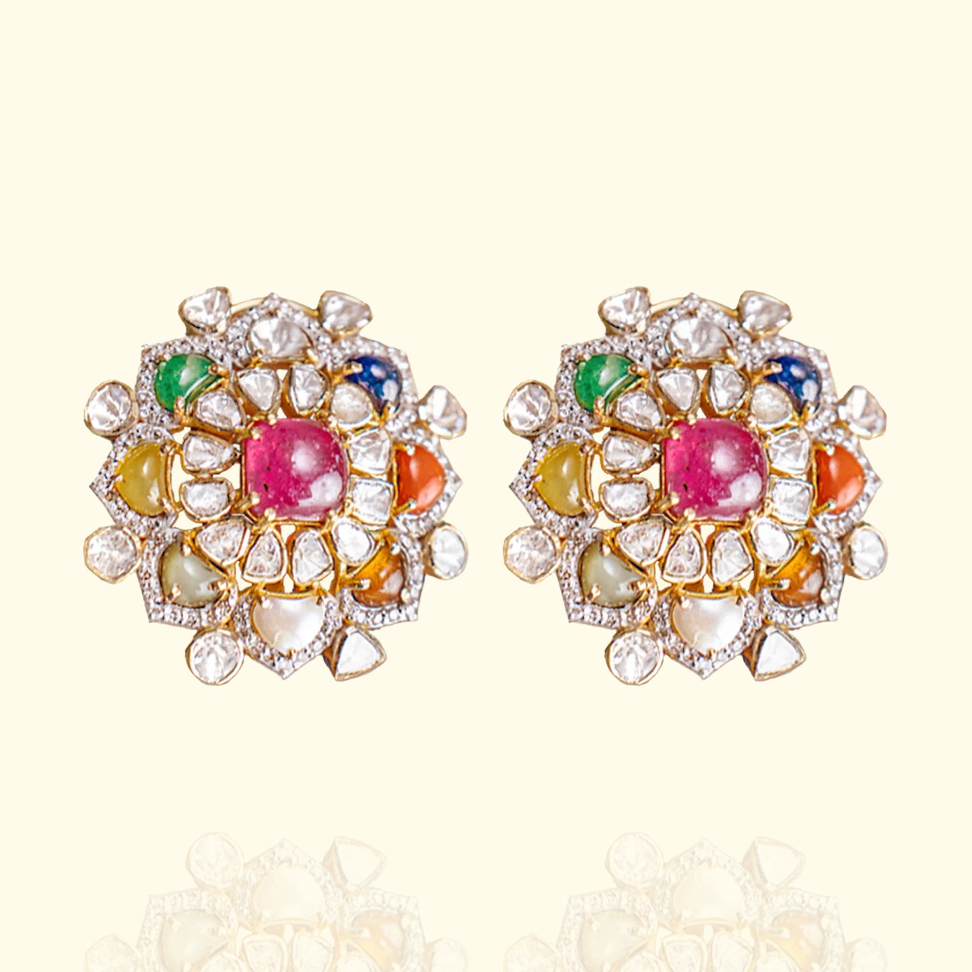 Abelle polki navratan Earrings