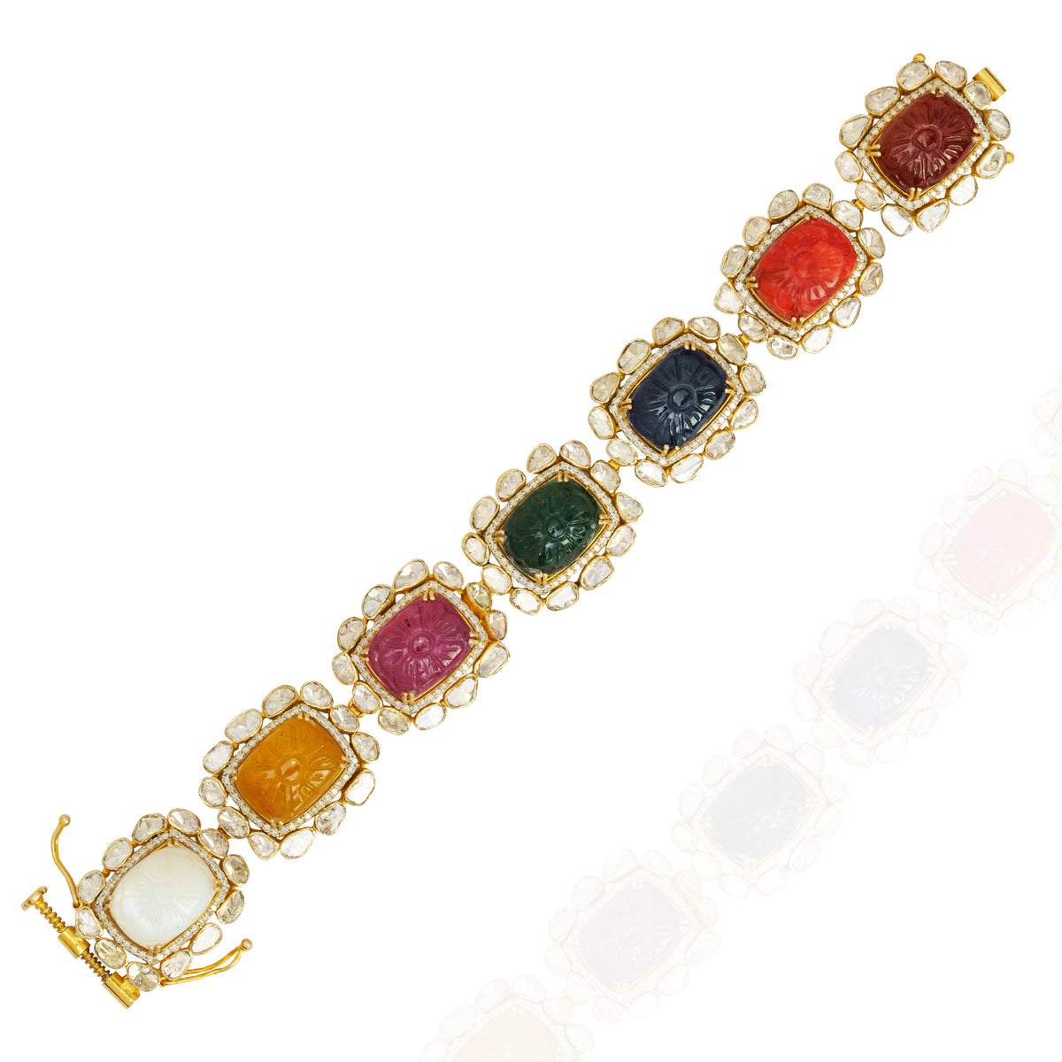 Ratnabali Polki Navratan Bracelet