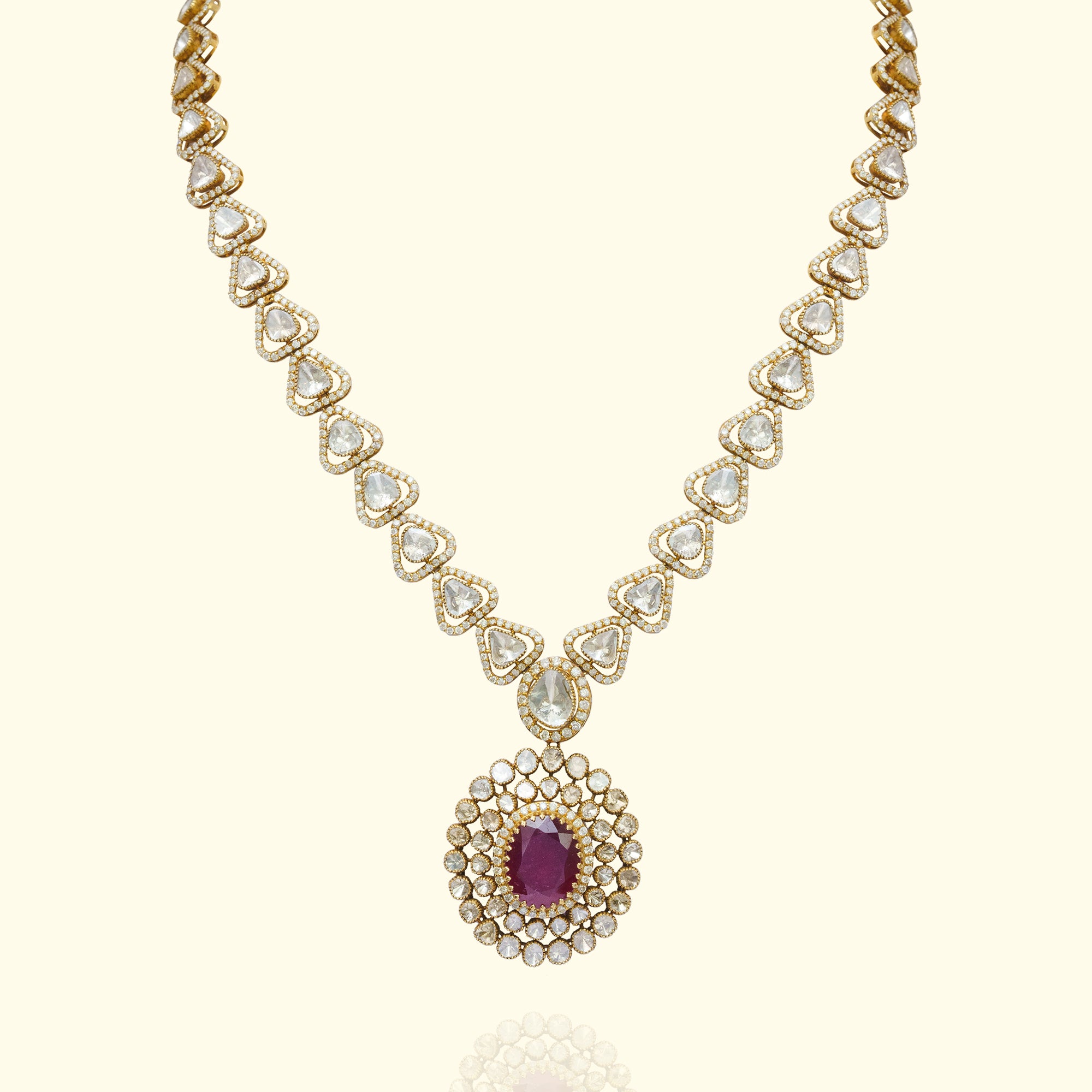 Meheran Polki Ruby Necklace