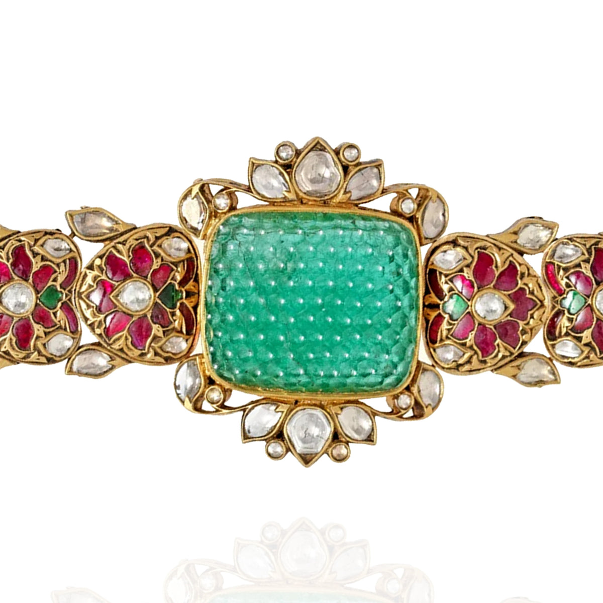 Noorani Emerald Ruby Bracelet