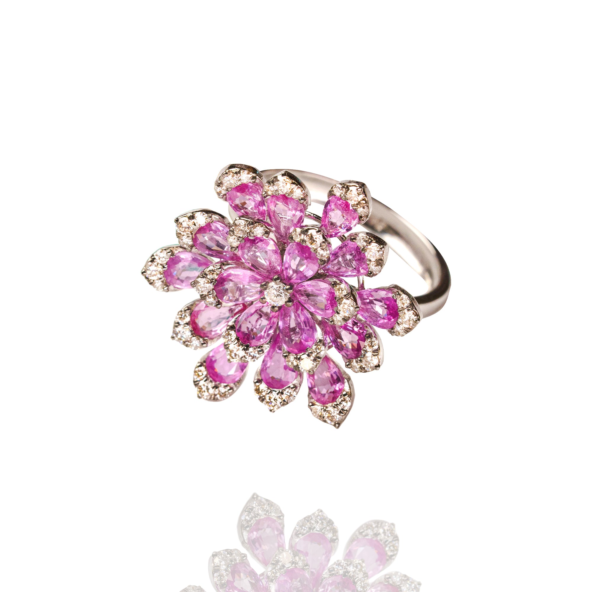 Fiora Diamond Pink Sapphire Ring