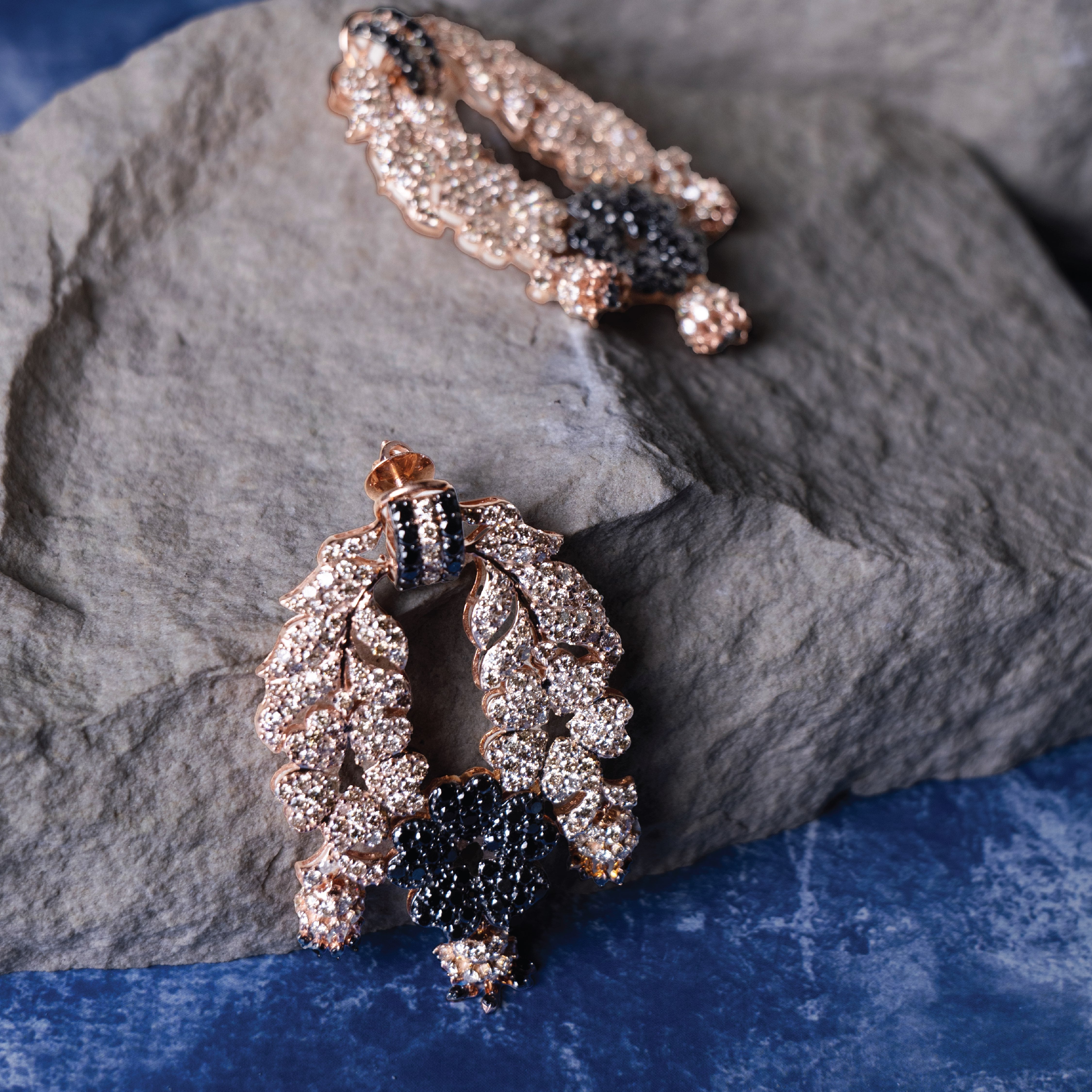 Aster Diamond Sapphire Earrings