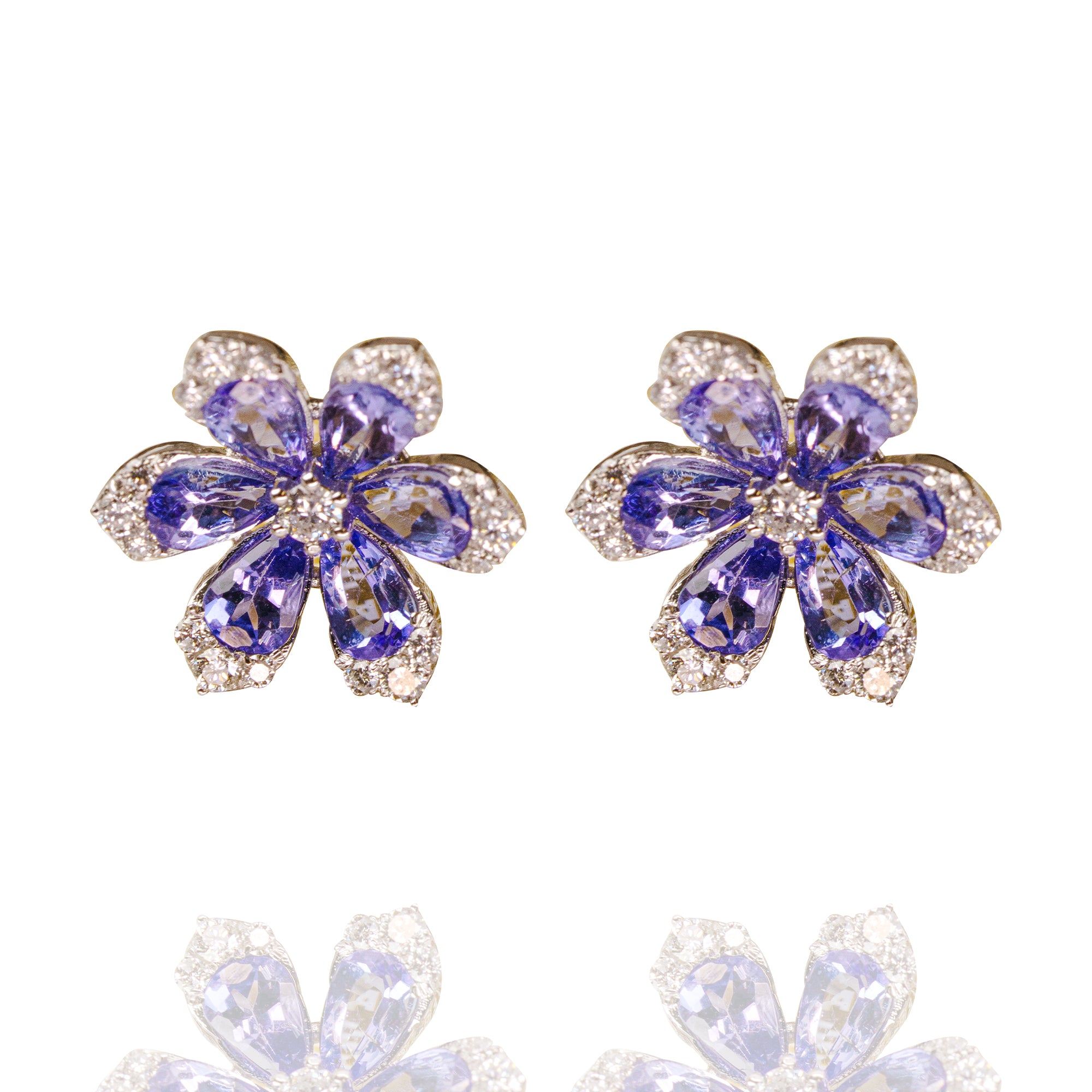 Mini Fiora Diamond Tanzanite Earrings