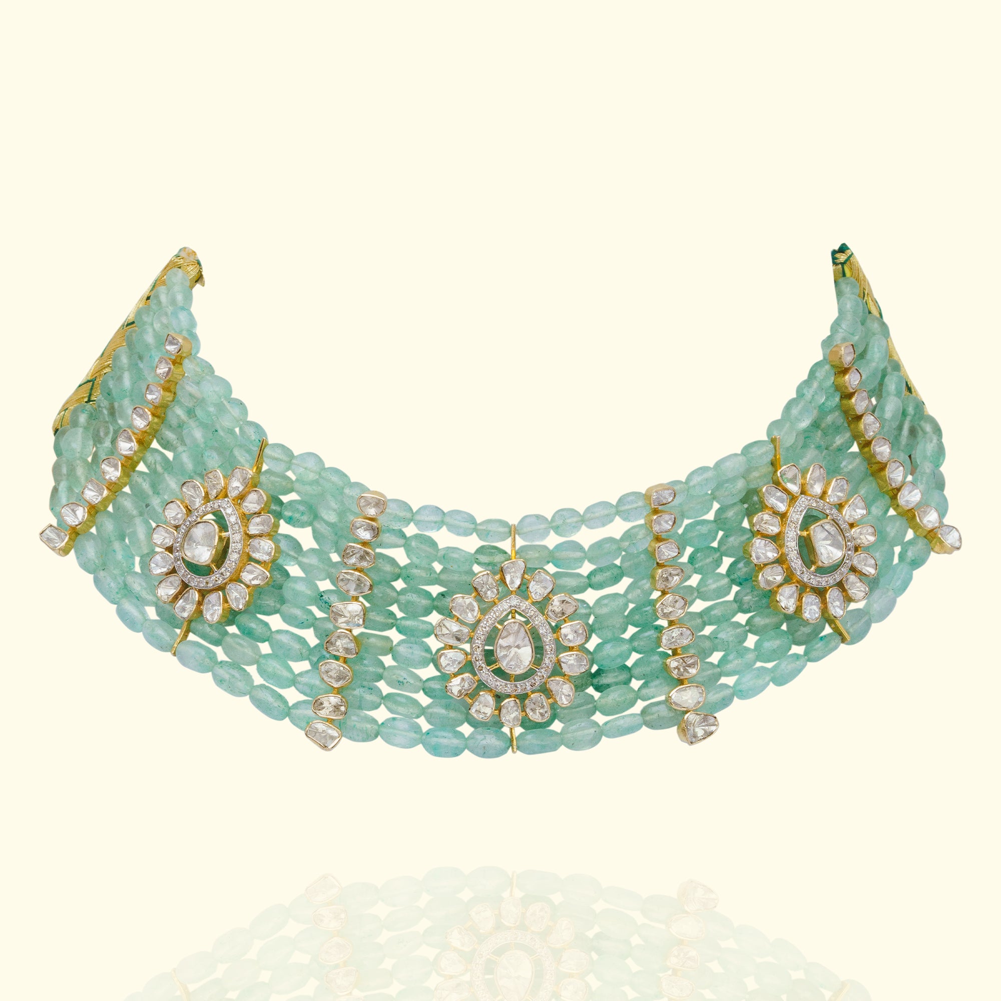Alara Polki emerald Choker