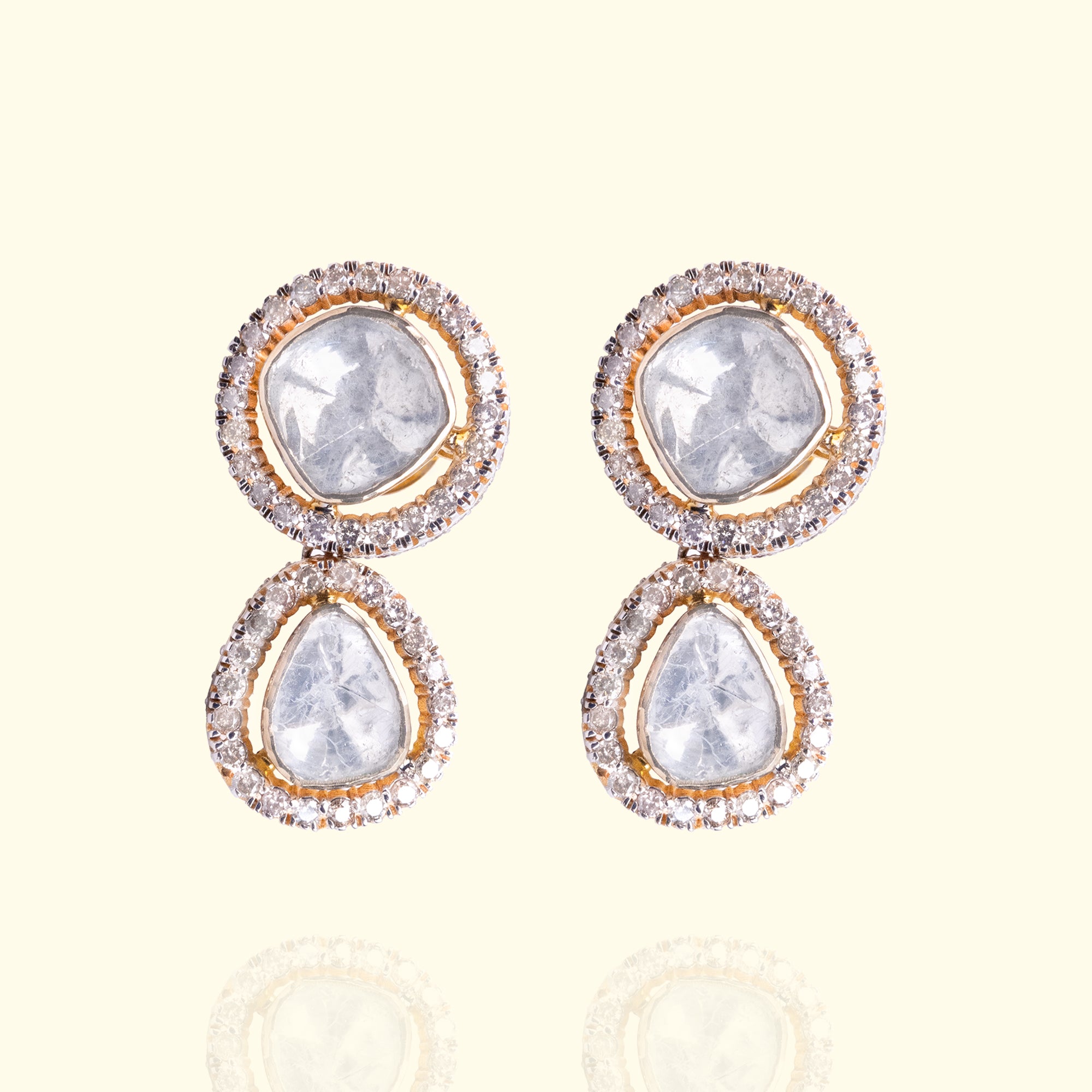 Mirela Polki Ruby Earrings
