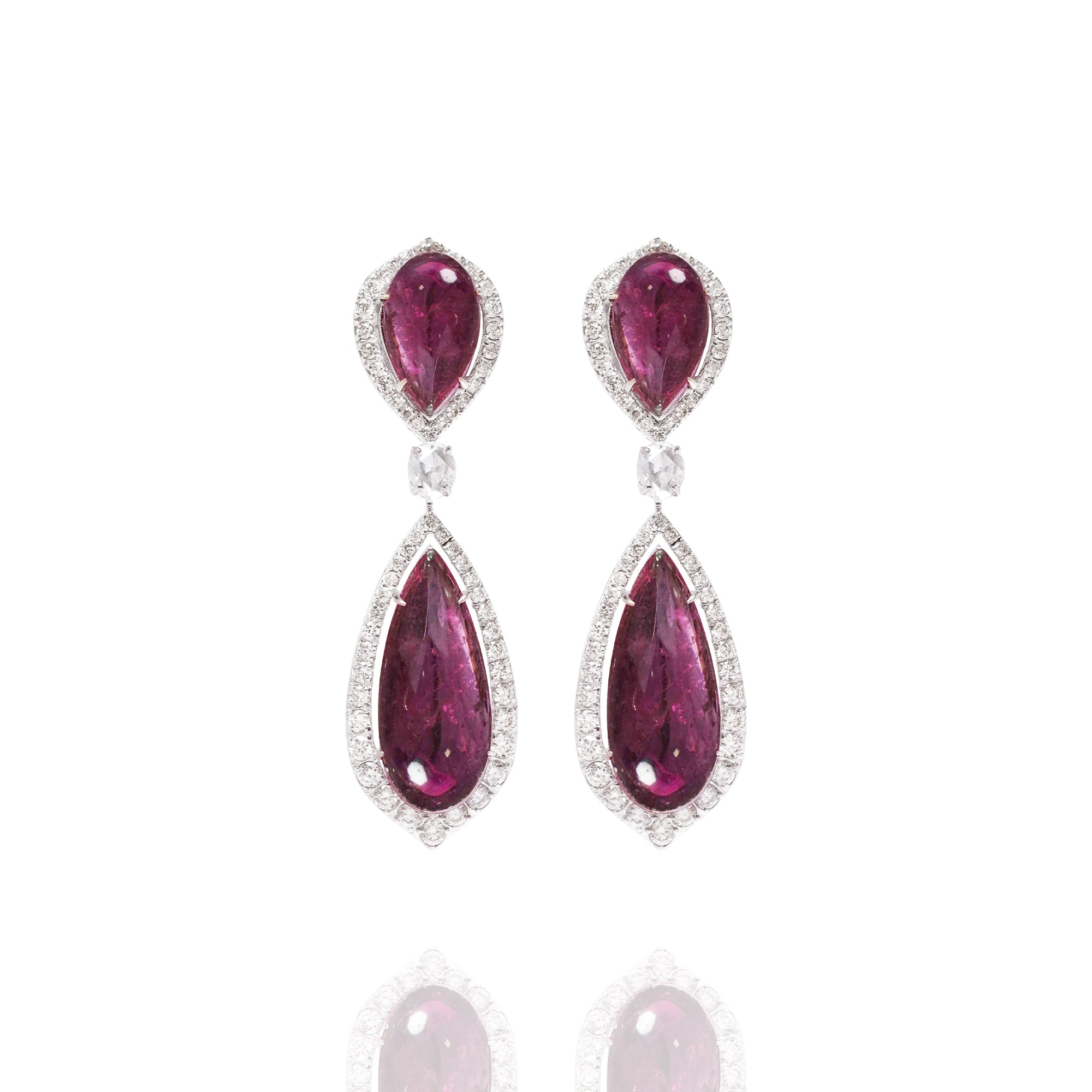 Roselle Diamond Tourmaline Earrings