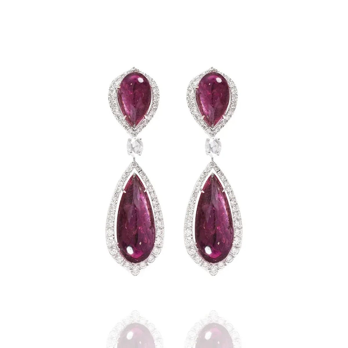 Roselle Diamond Tourmaline Earrings