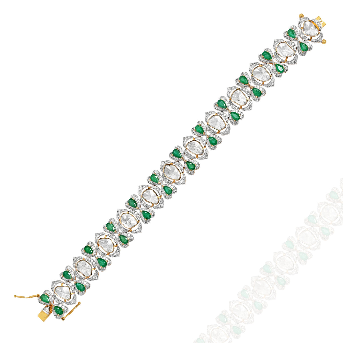 Lavanya Polki Emerald Bracelet