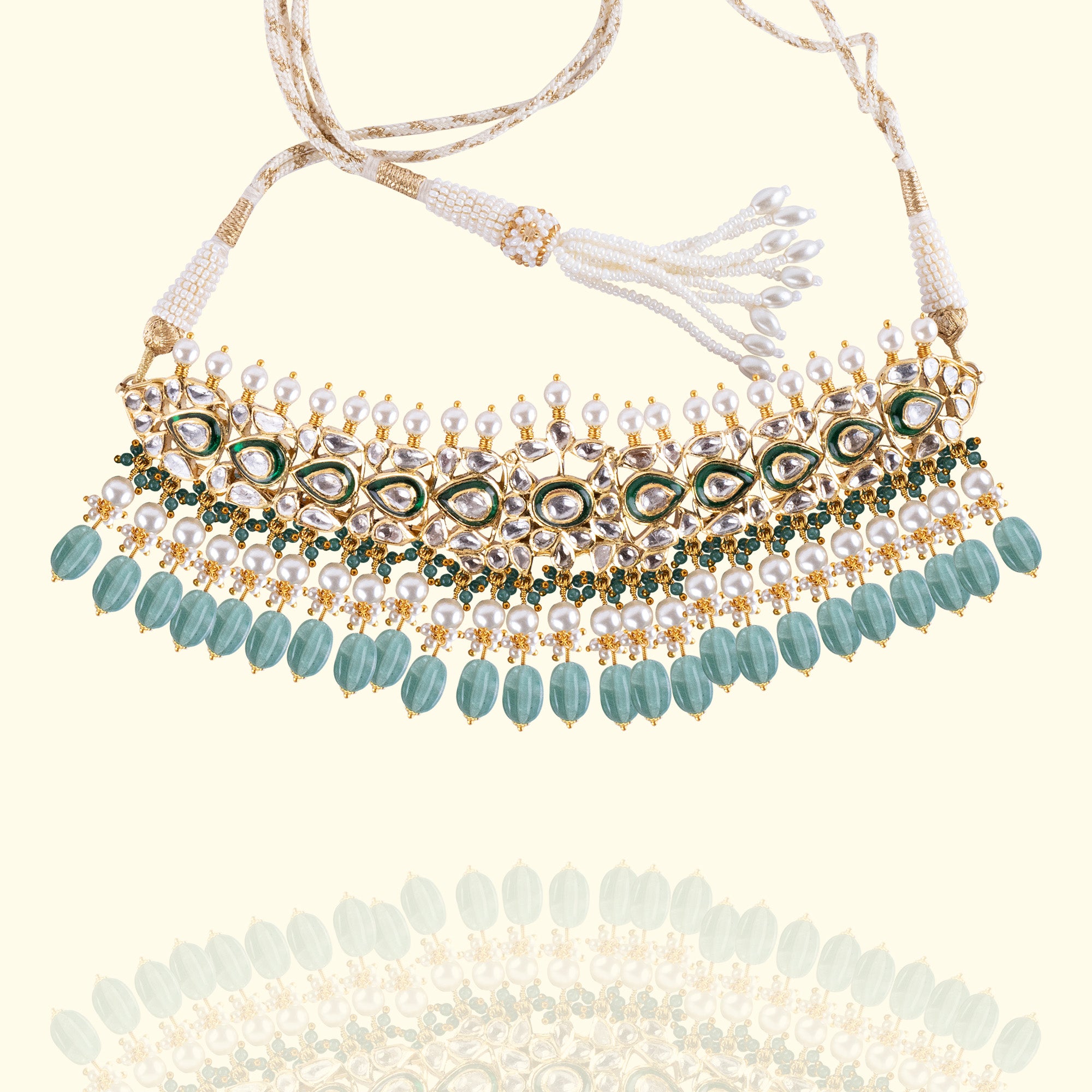 Ruhani Polki emerald Necklace