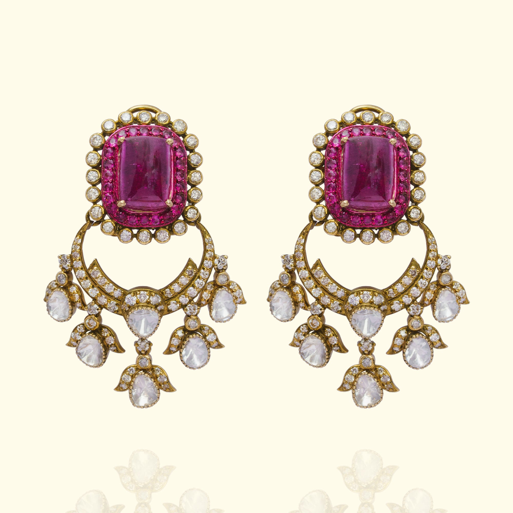 Lehr Polki Ruby Earrings