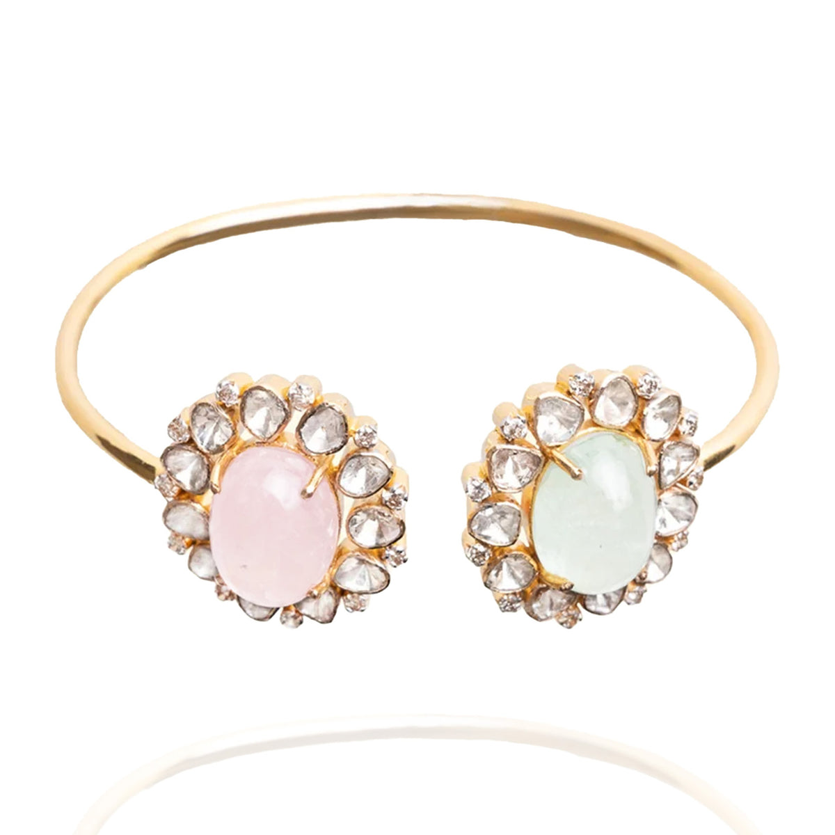 Jeahh Polki Russian Emerald Morganite Cuff