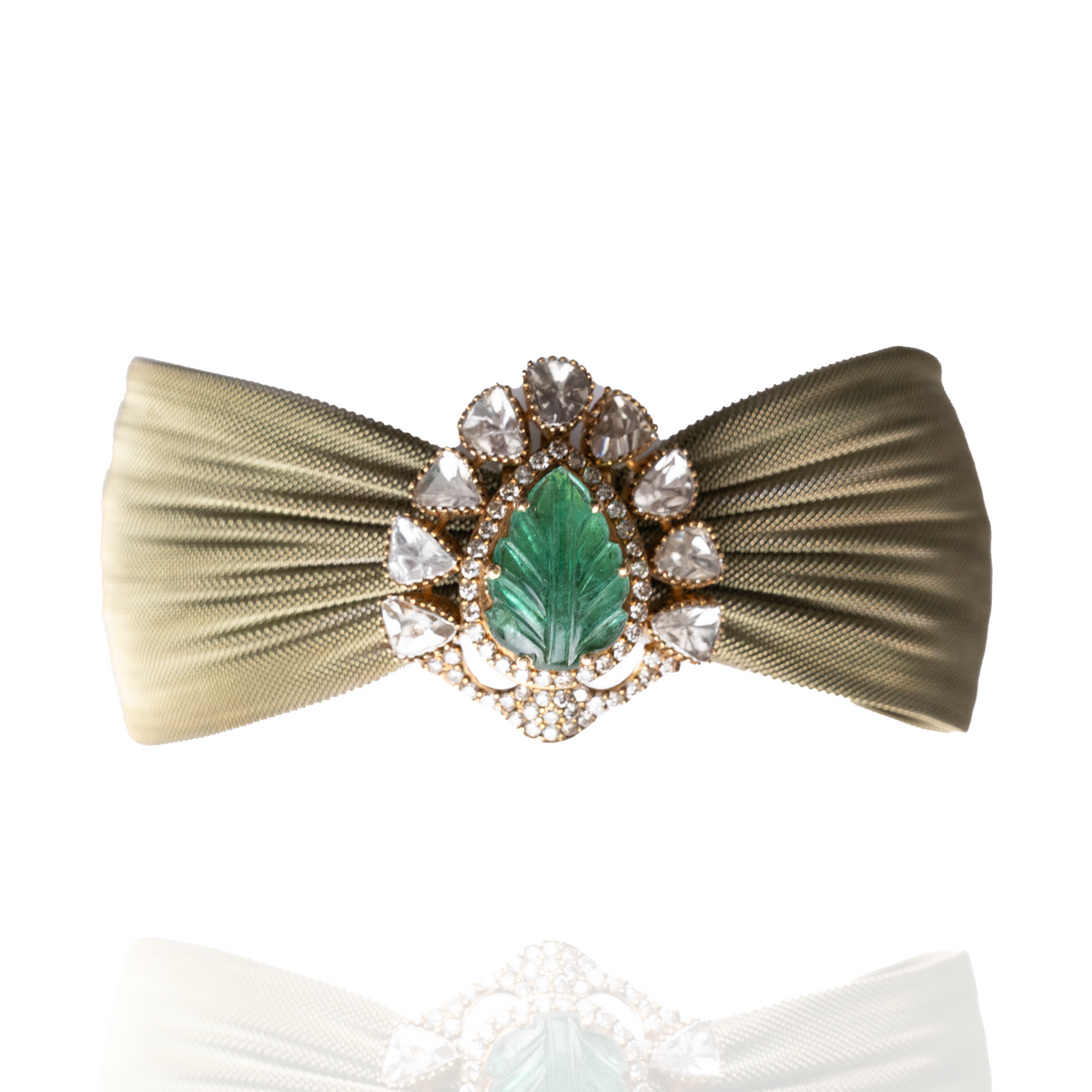 Crest Polki Emerald Cuff