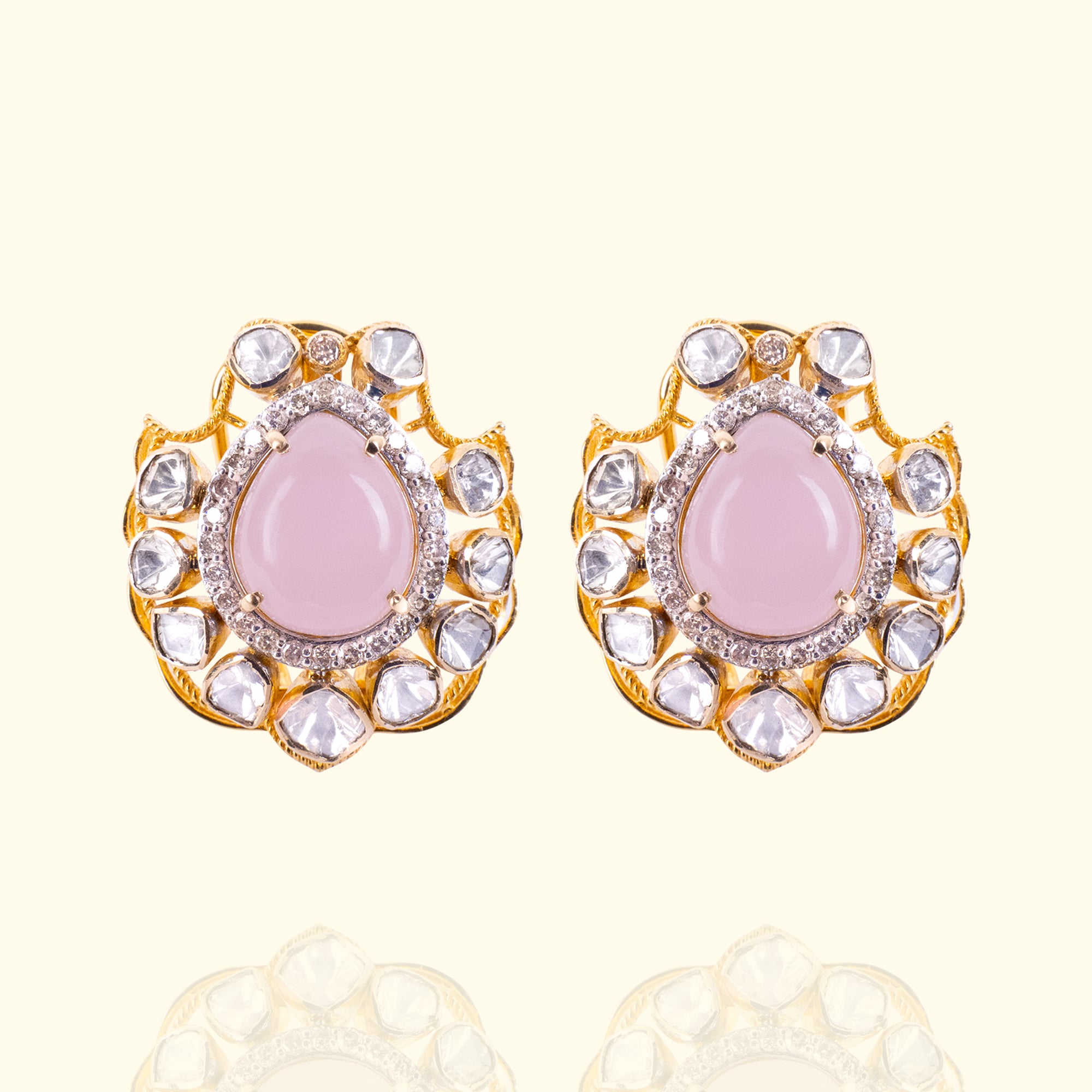 Raya Polki Morganite Earrings