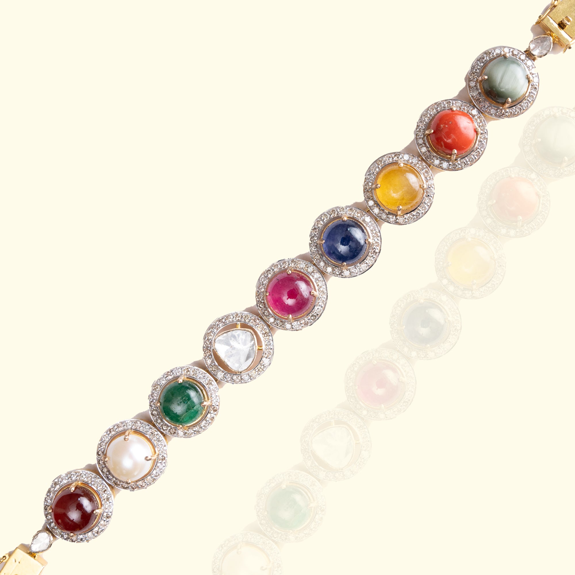 Abelle Polki Navratan Bracelet