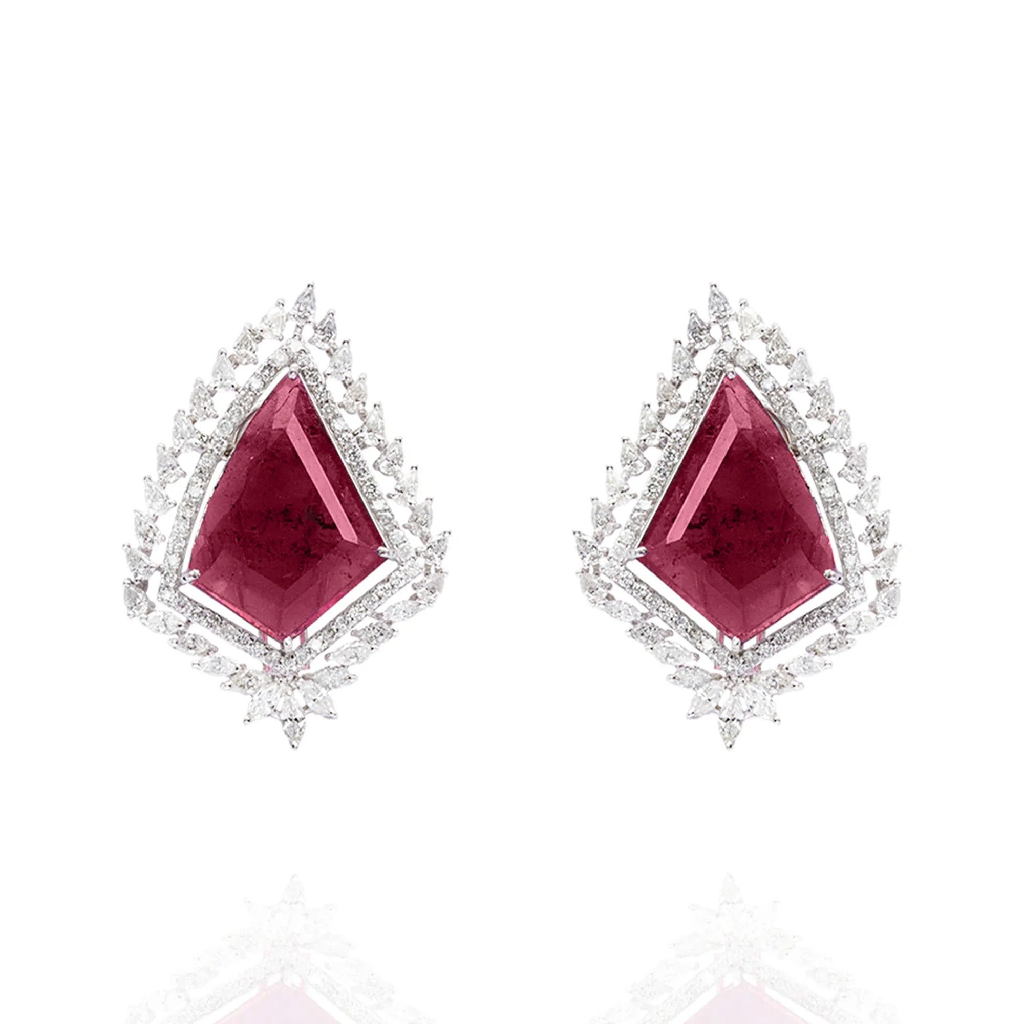 Ember Kiss Diamond Garnet Earrings