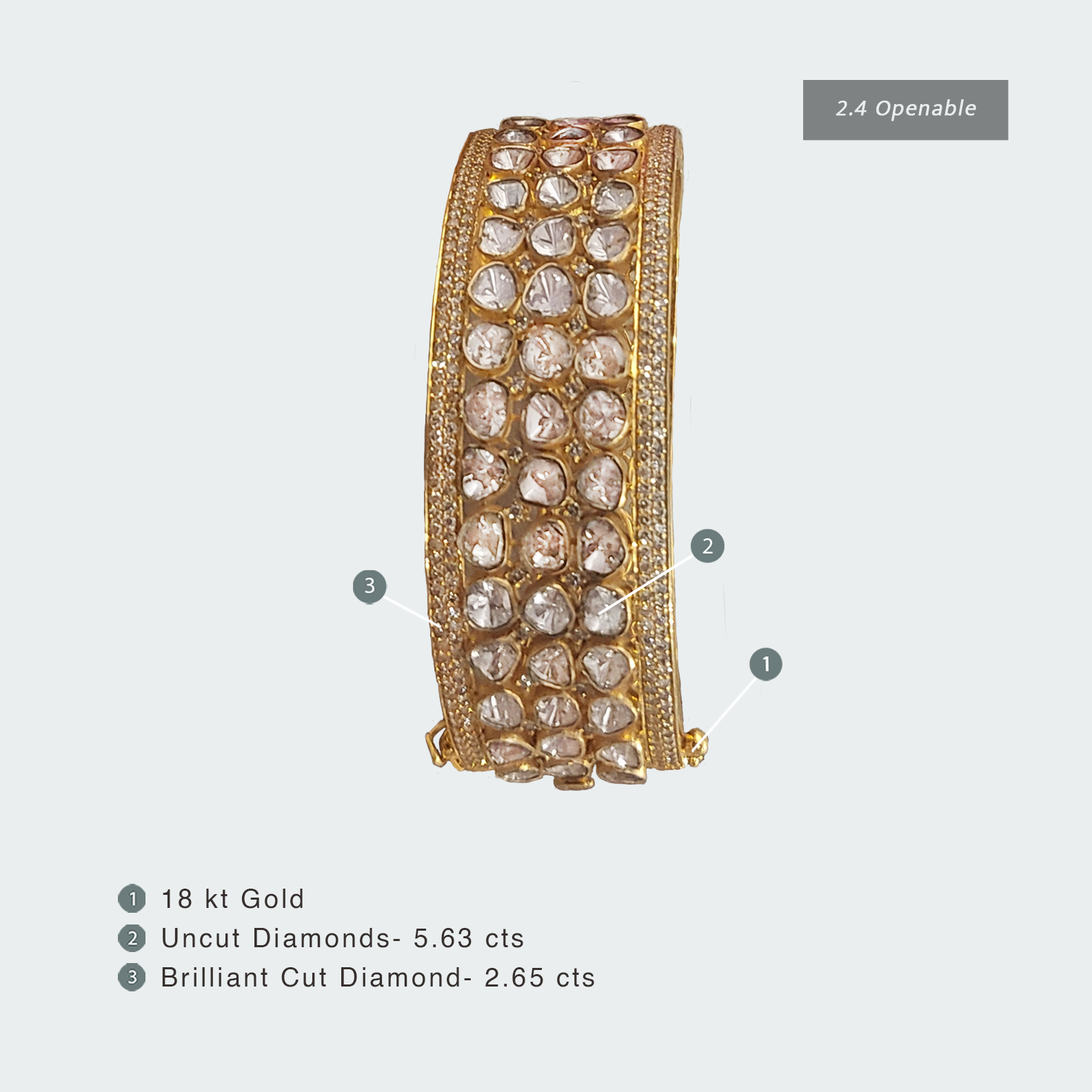 Augusta Polki Cuff